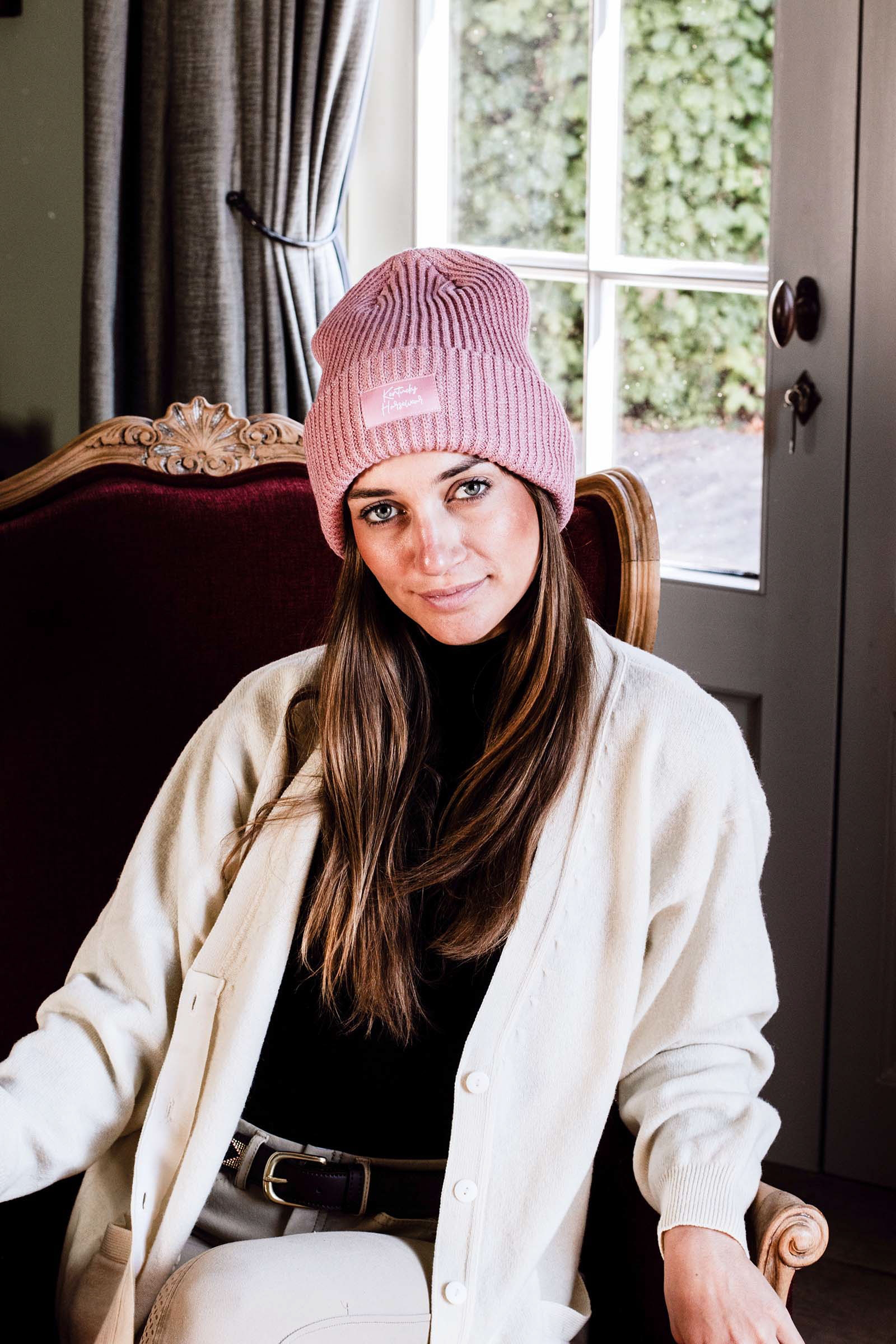 Light Pink Kentucky Horsewear Bonnet Paillettes