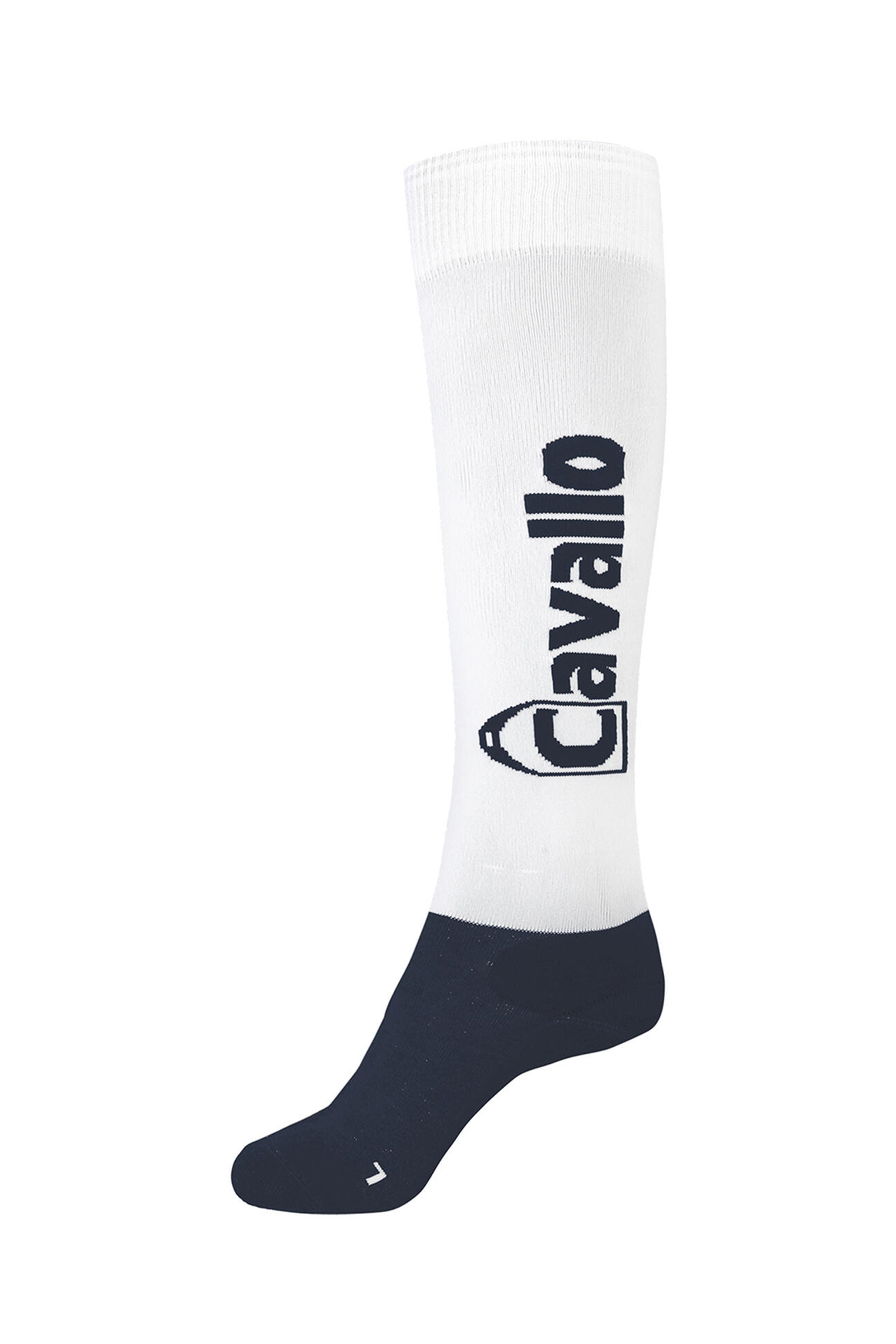 White/Dark Blue Chaussettes Cavallo CavalSimo