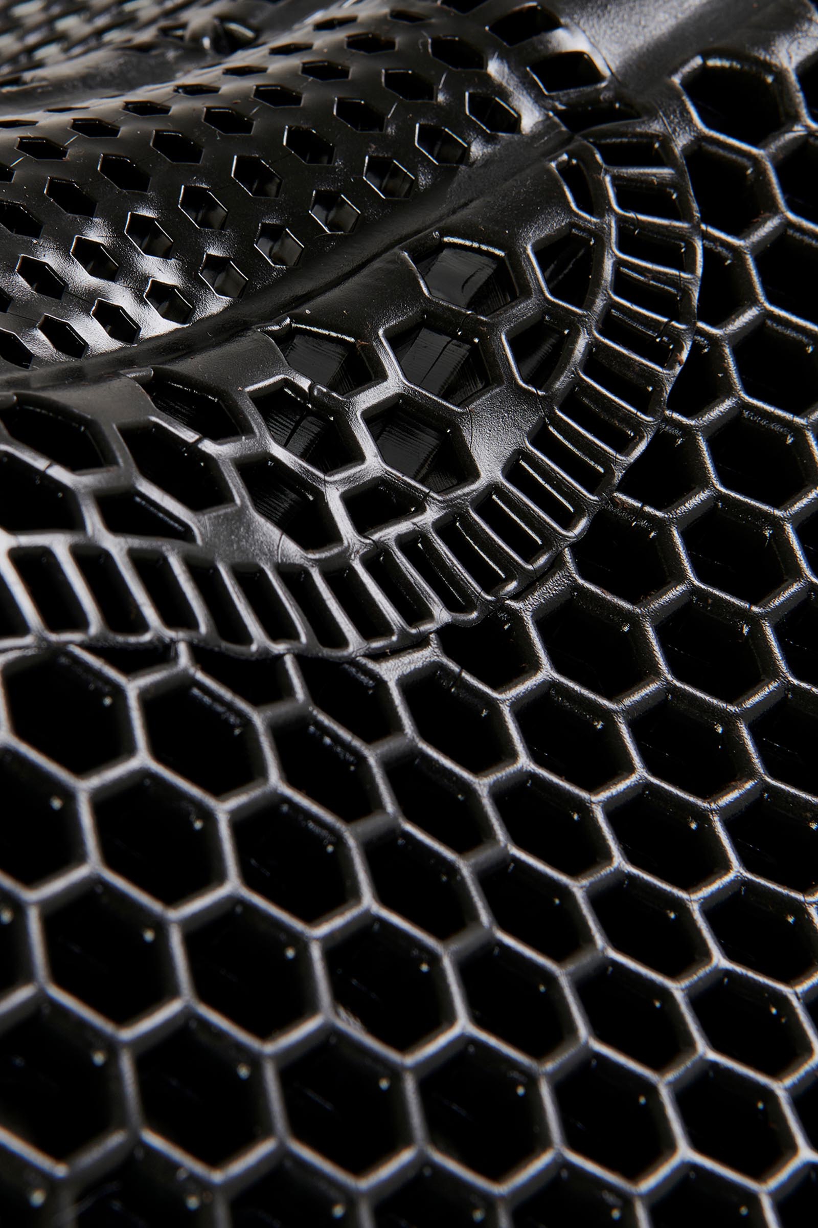 Acavallo Tapis en gel antid&eacute;rapant hexagonal avec microfleece