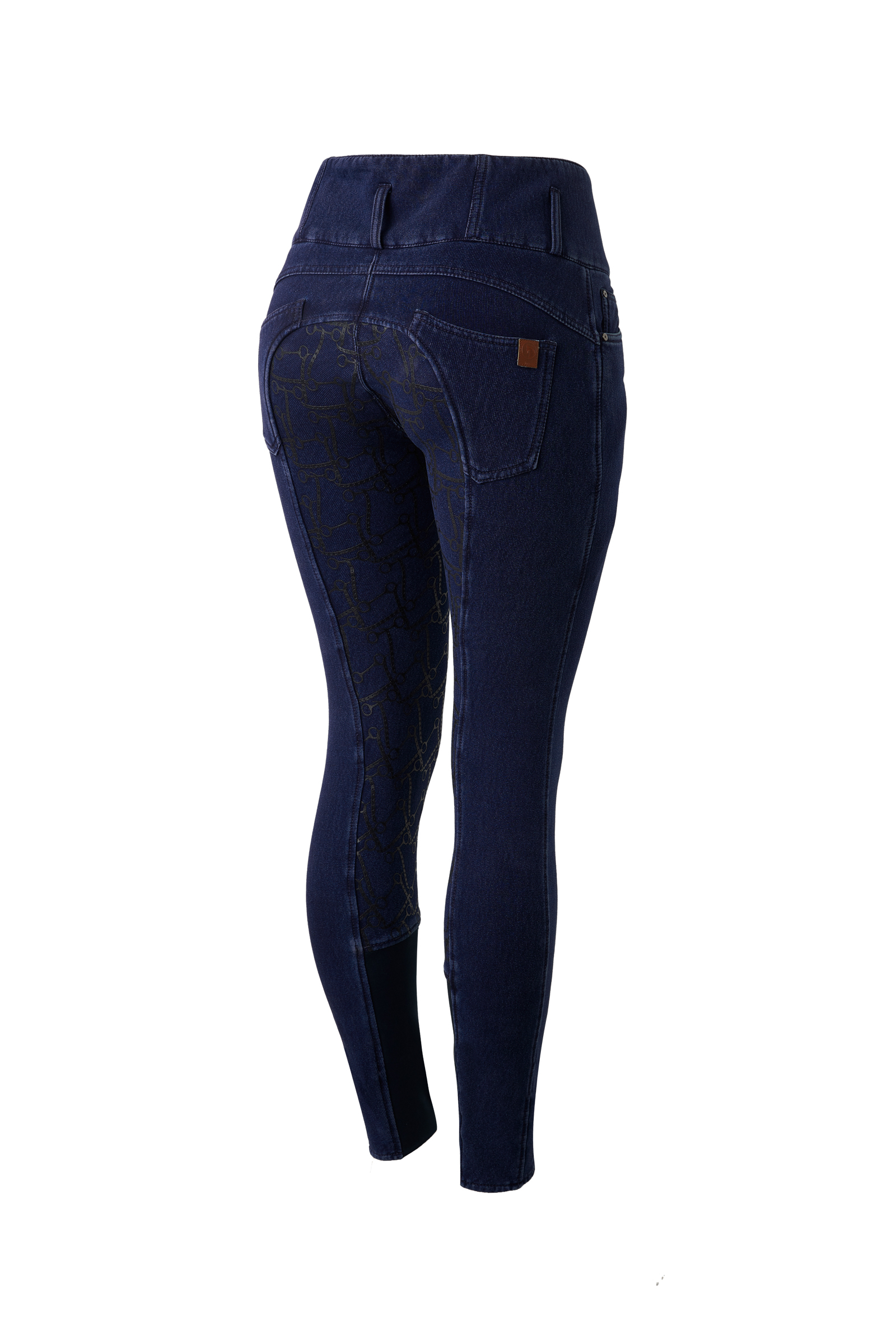 Pantalon d'&eacute;quitation thermo jean fond int&eacute;gral Horze Kacy, femme