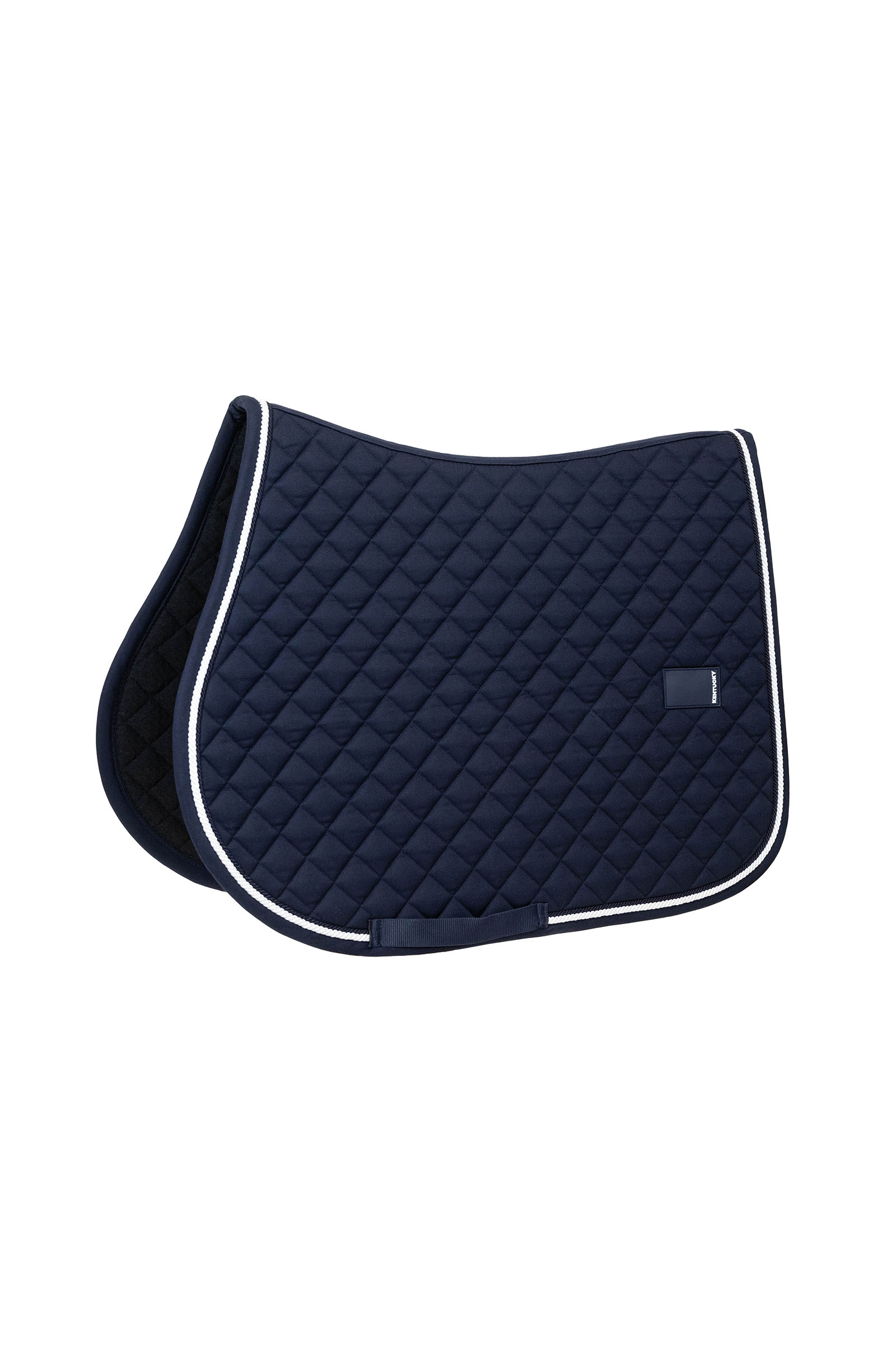navy Kentucky Horsewear Tapis de selle Diamond avec cordelettes
