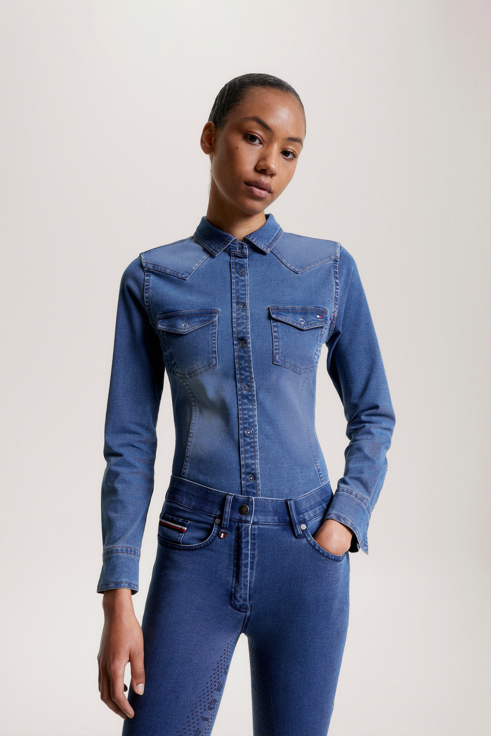 Chemise en denim stretch Tommy Hilfiger Equestrian Woodside