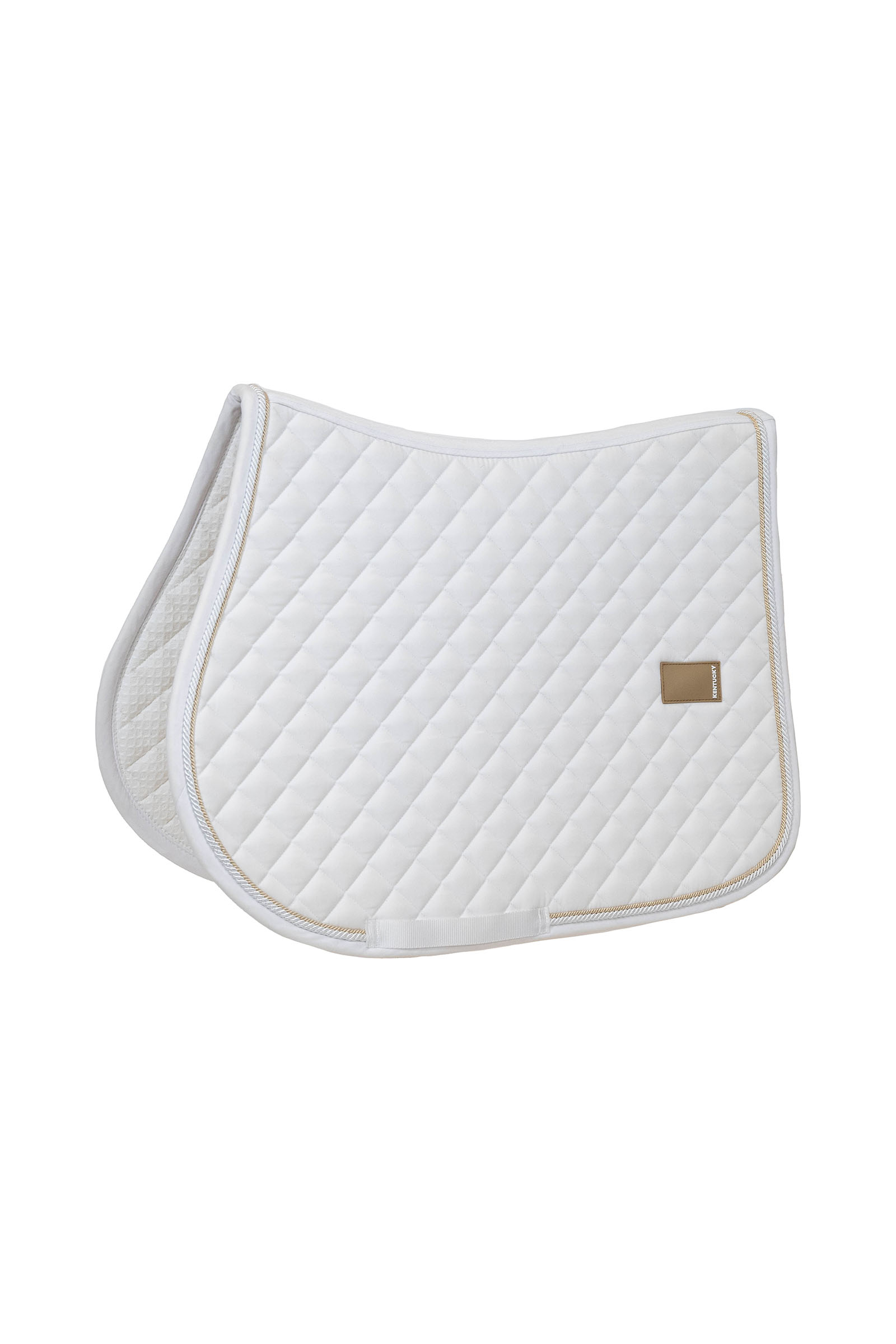 white Kentucky Horsewear Tapis de selle Diamond avec cordelettes