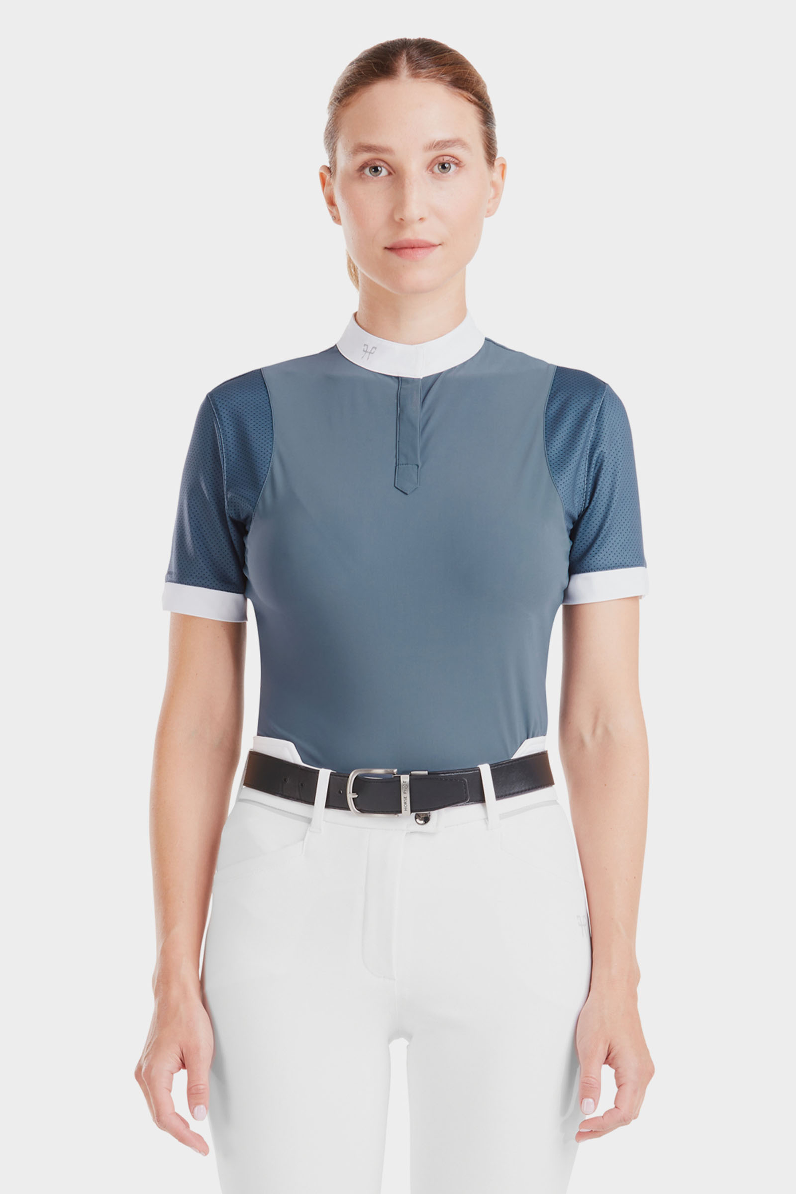 Vintage Indigo Horse Pilot Aerolight chemise femme manches courtes