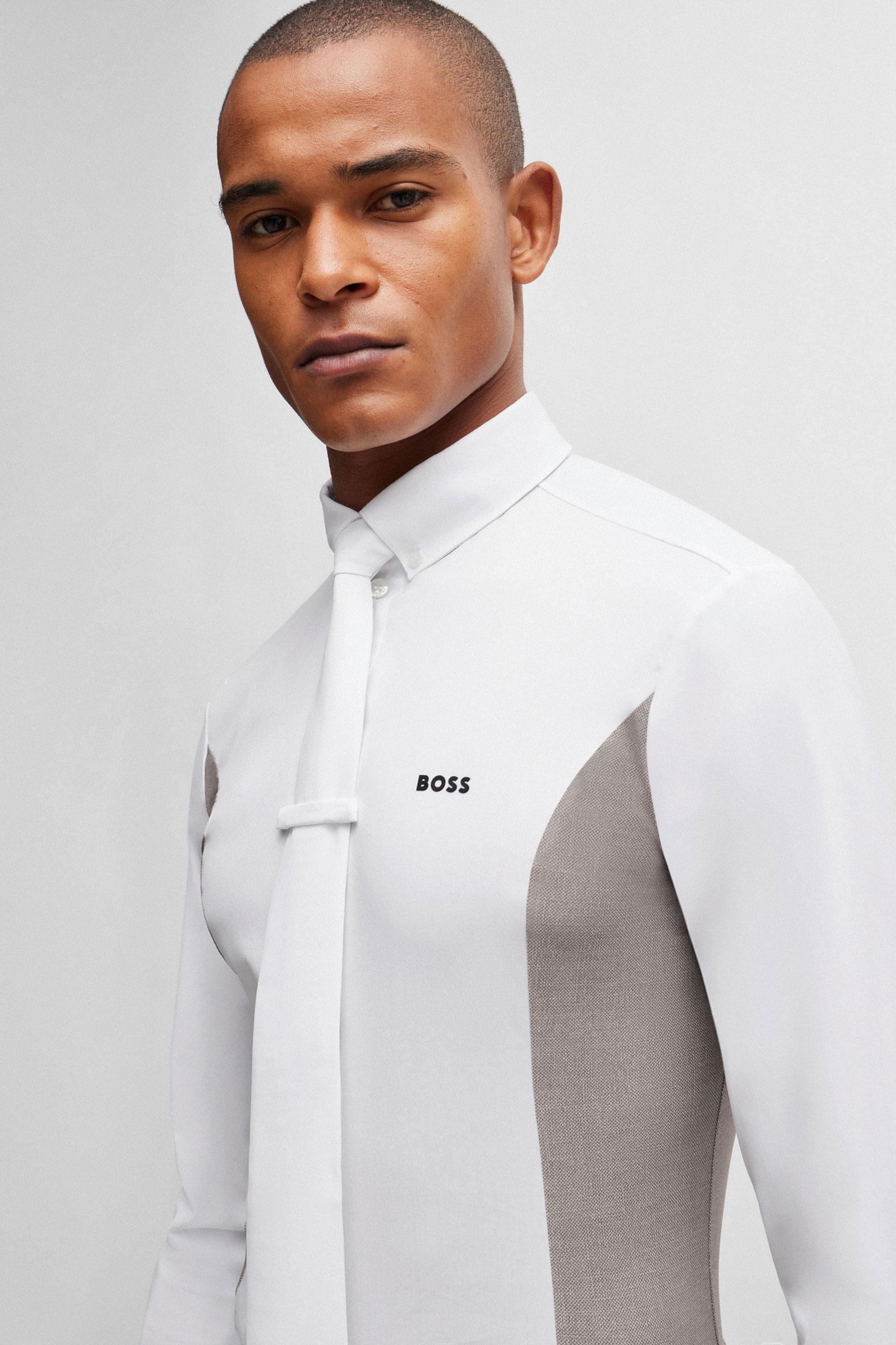 Chemise de concours Boss Norman avec panneau latéral