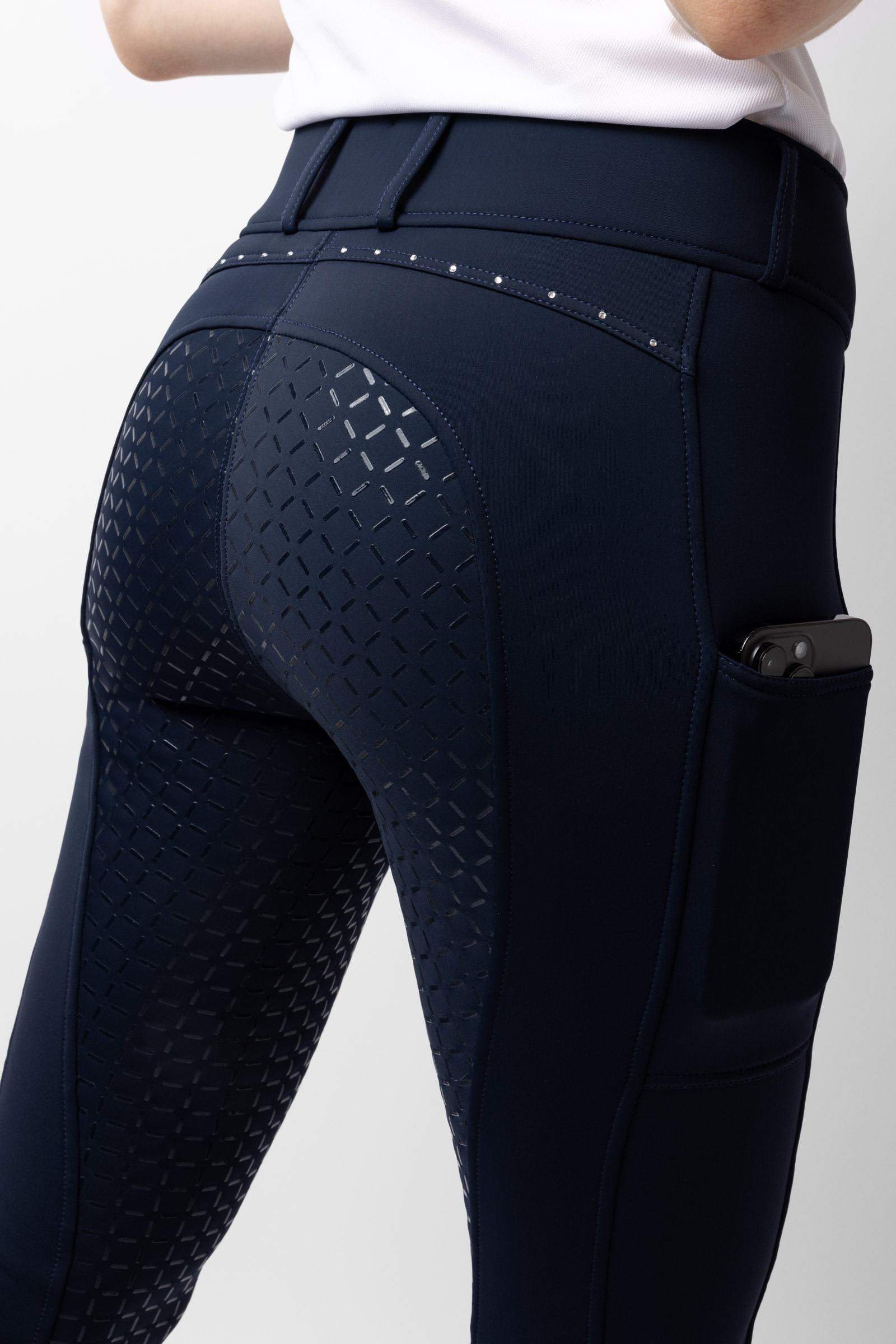 Horze Macy pantalon d'&eacute;quitation thermique &agrave; grip int&eacute;gral
