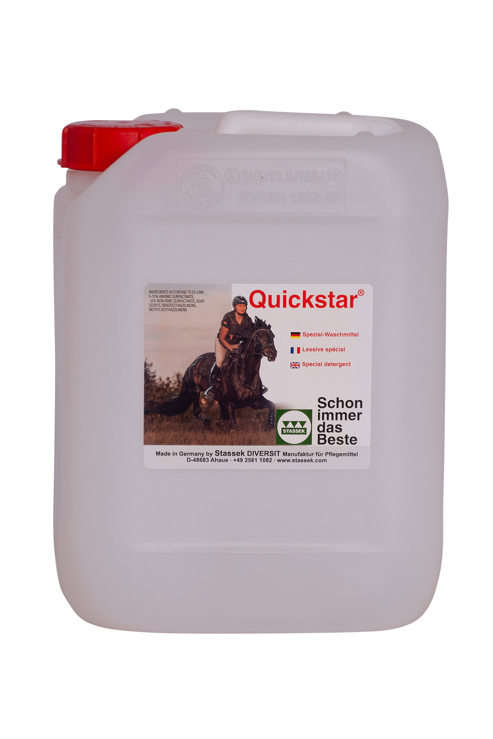 Lessive spéciale Stassek Quickstar pour cuir et laine, 5 litres