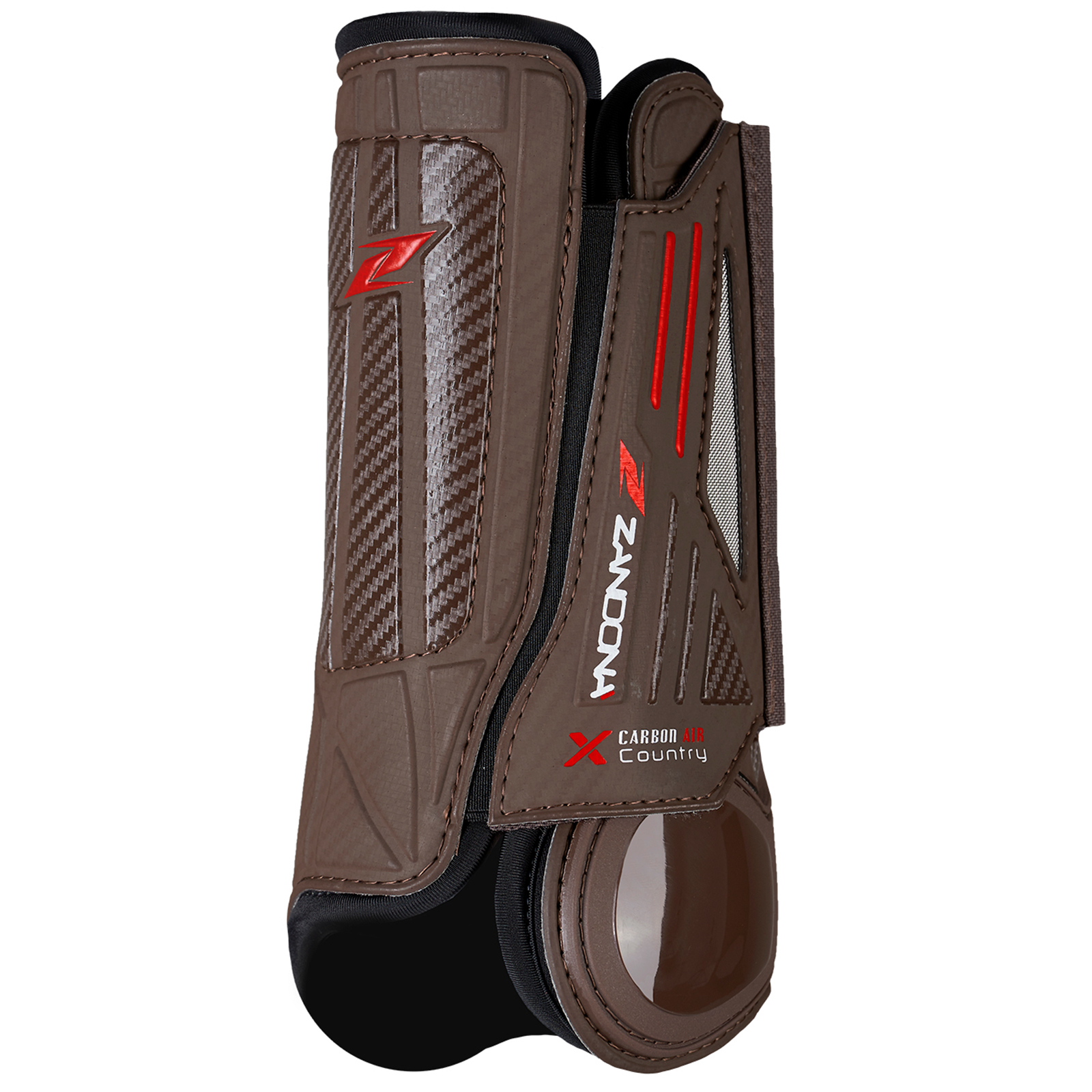 Brown Guêtres de protection protège-tendons Zandona Carbon Air X-Country, antérieurs