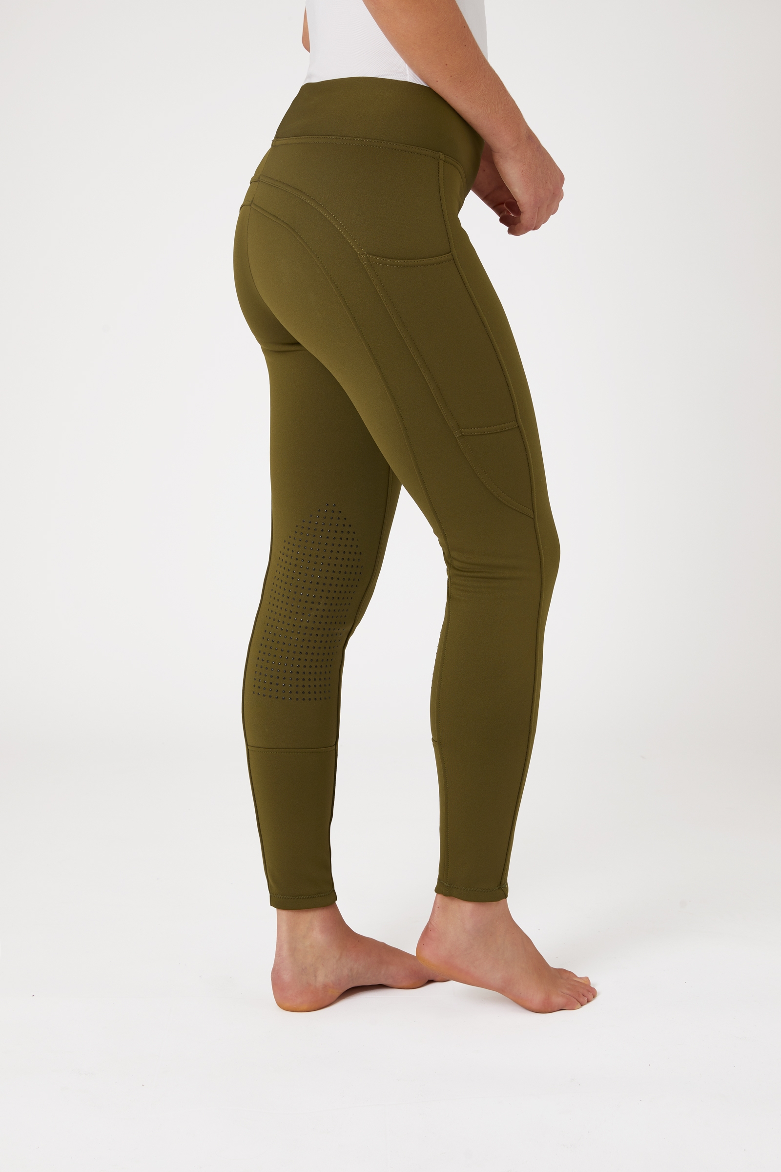 Leggings d'&eacute;quitation hiver &agrave; basanes grip Horze Active  avec poche pour t&eacute;l&eacute;phone, femme