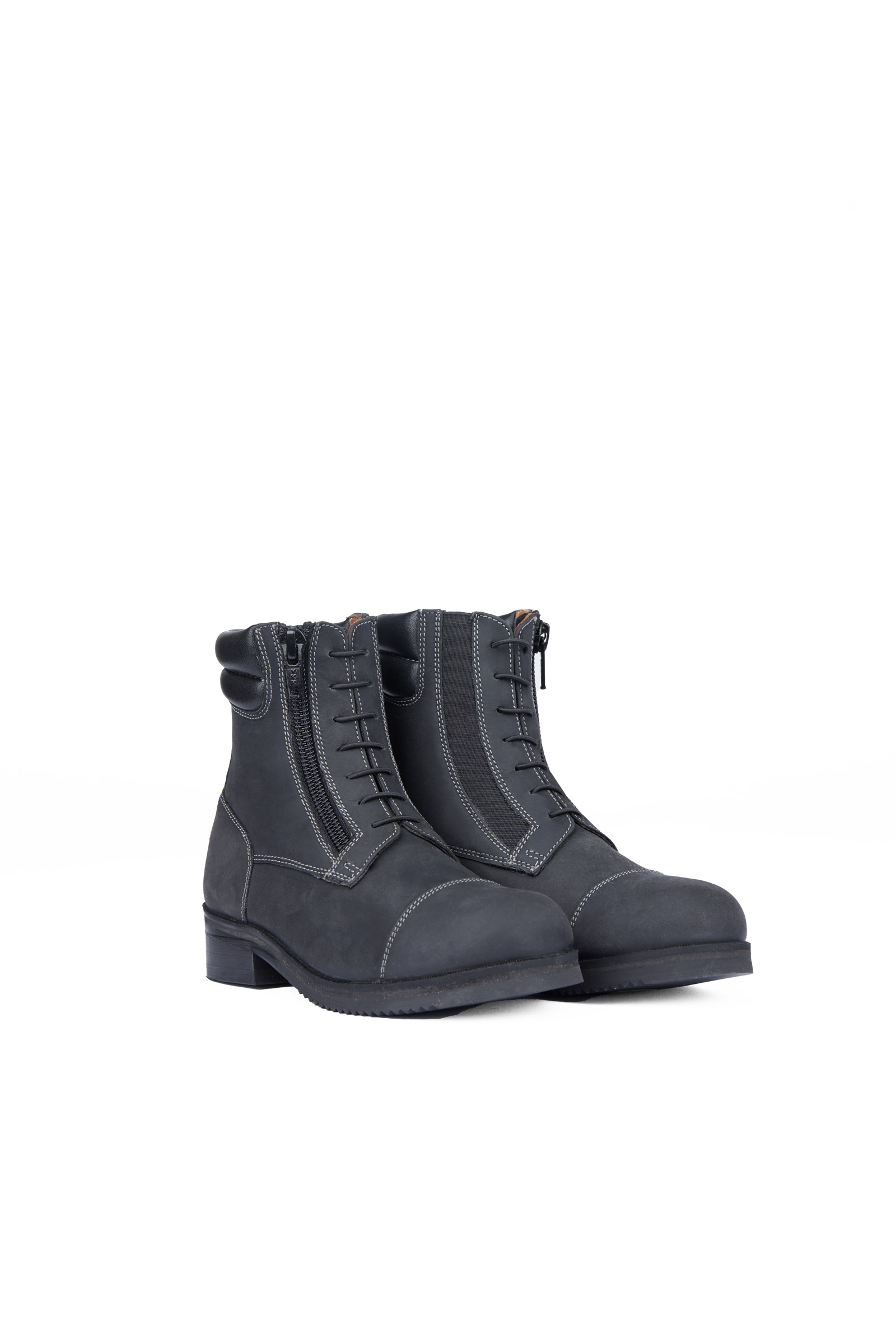 Noir Bottines Jodhpur Horze Blake en cuir pour enfant