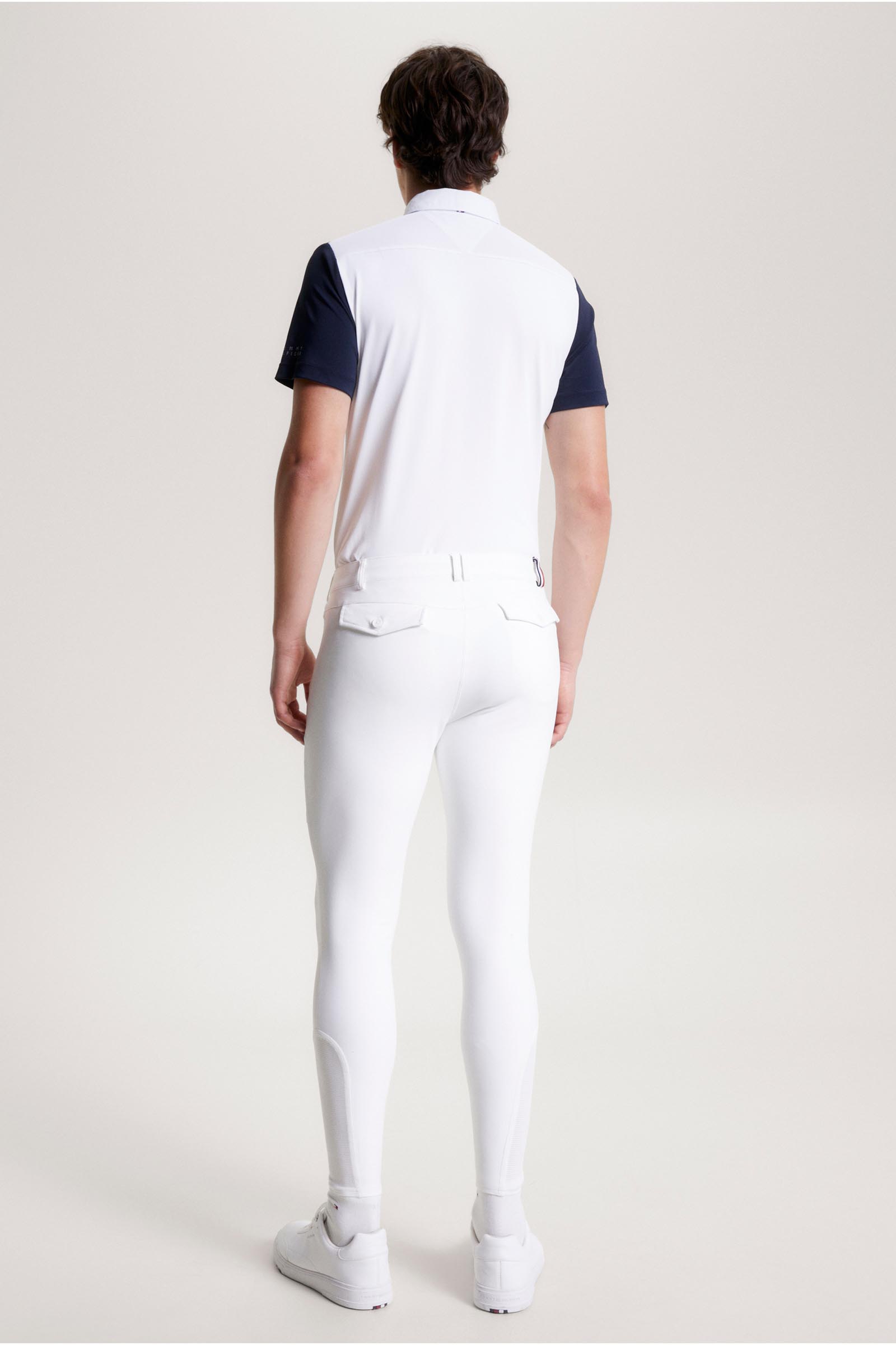 Optic White Tommy Hilfiger Equestrian Pro pantalon d'&eacute;quitation pour hommes avec grip aux genoux