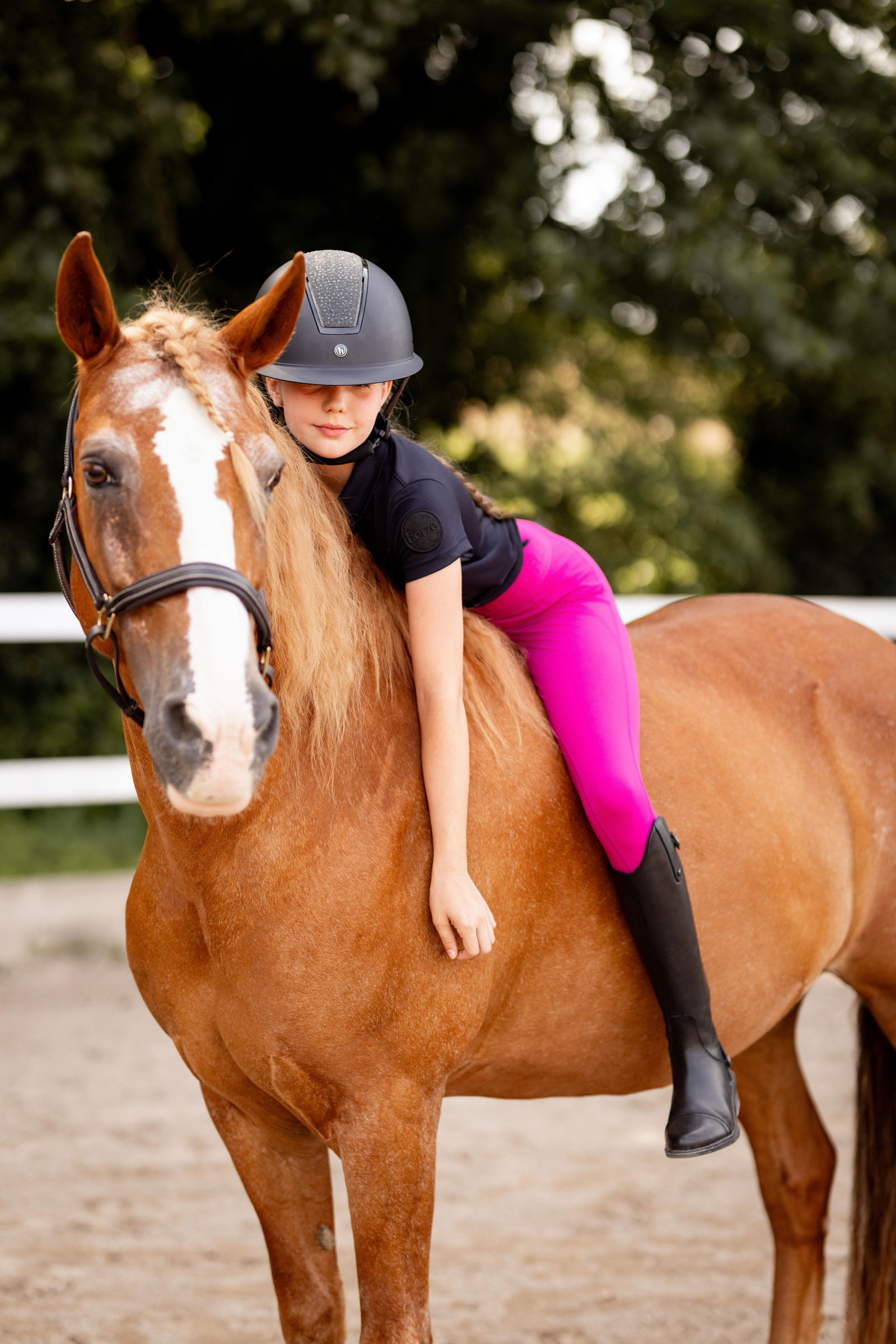 Collant d'&eacute;quitation fond int&eacute;gral avec silicone Horze Madison, enfant