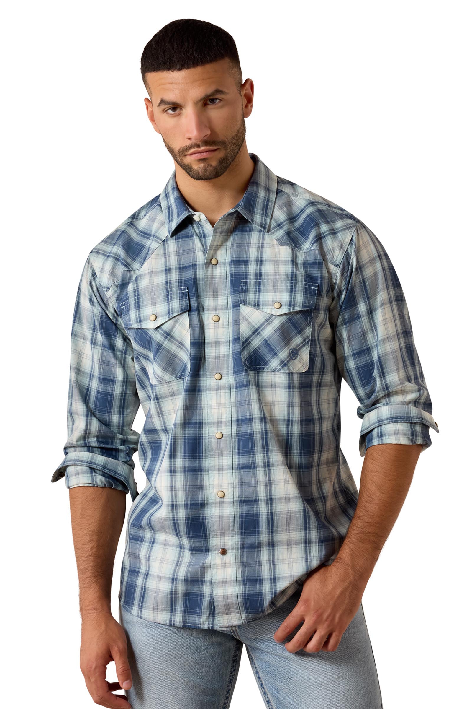 Ariat Retro Heathcliff chemise homme ajust&eacute;e &agrave; boutons-pression