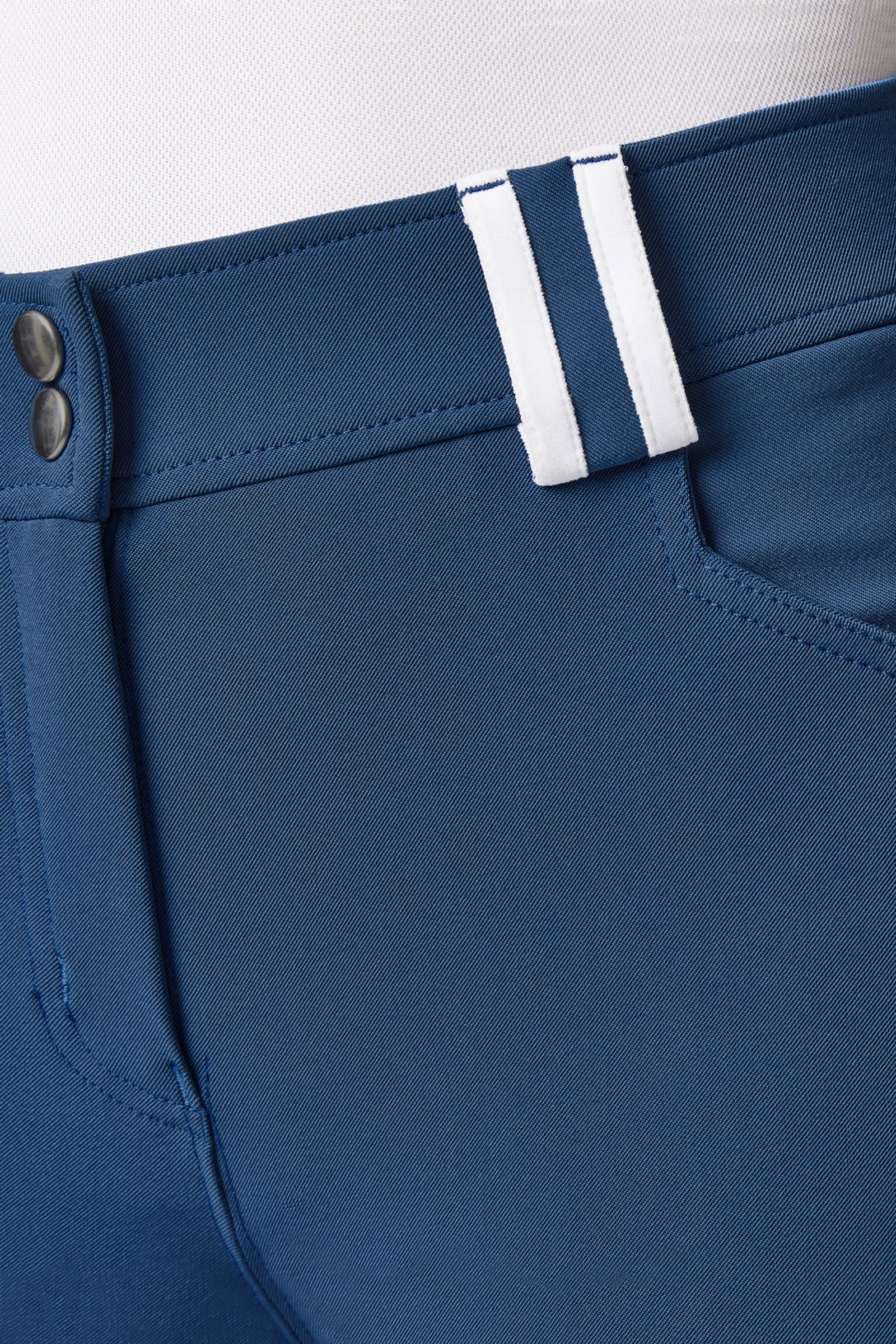 Pantalon d'équitation taille haute fond intégral, pour femme, avec passepoil contrastant