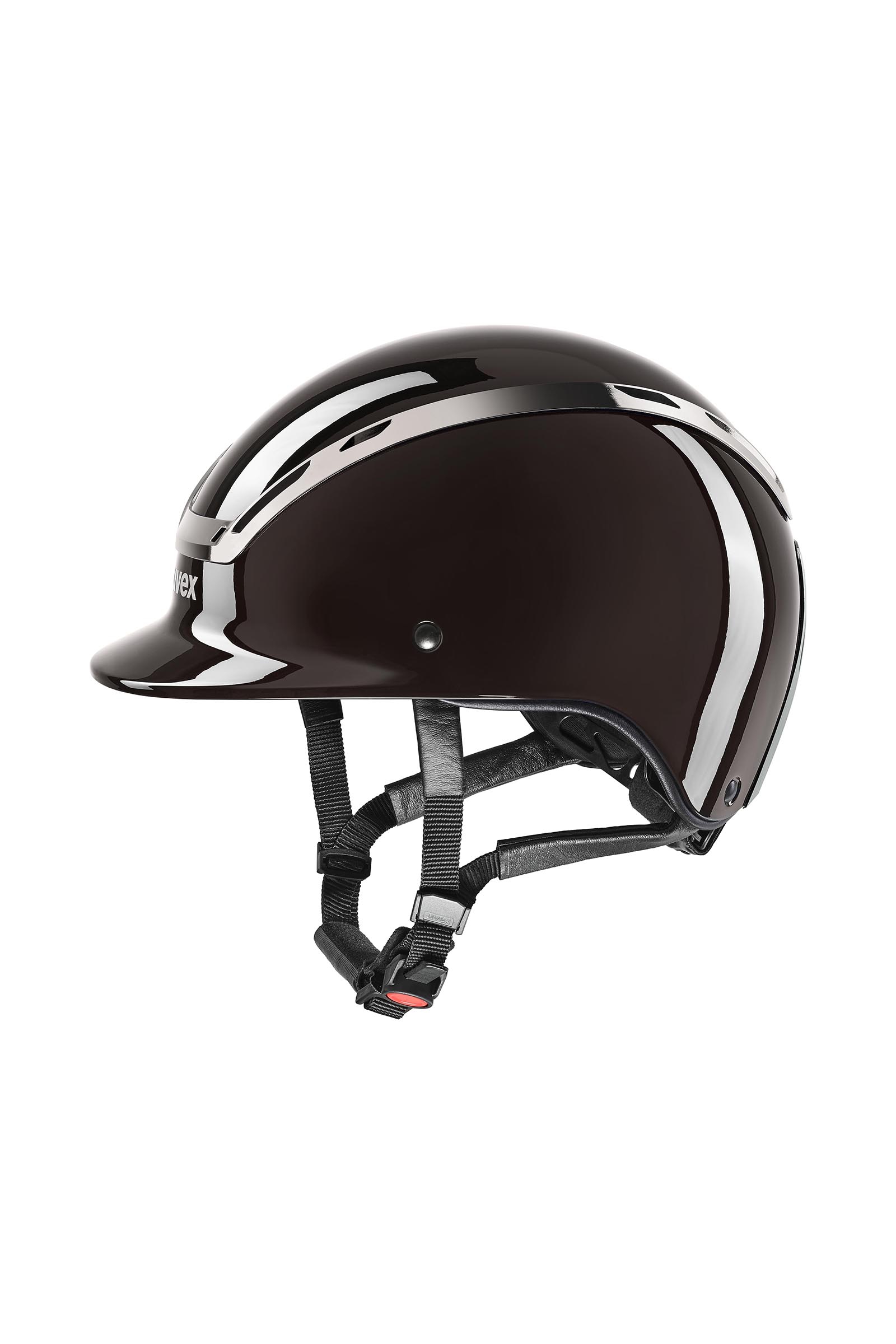 mocca glossy Uvex Exxeed Shiny Chrome Casque équitation
