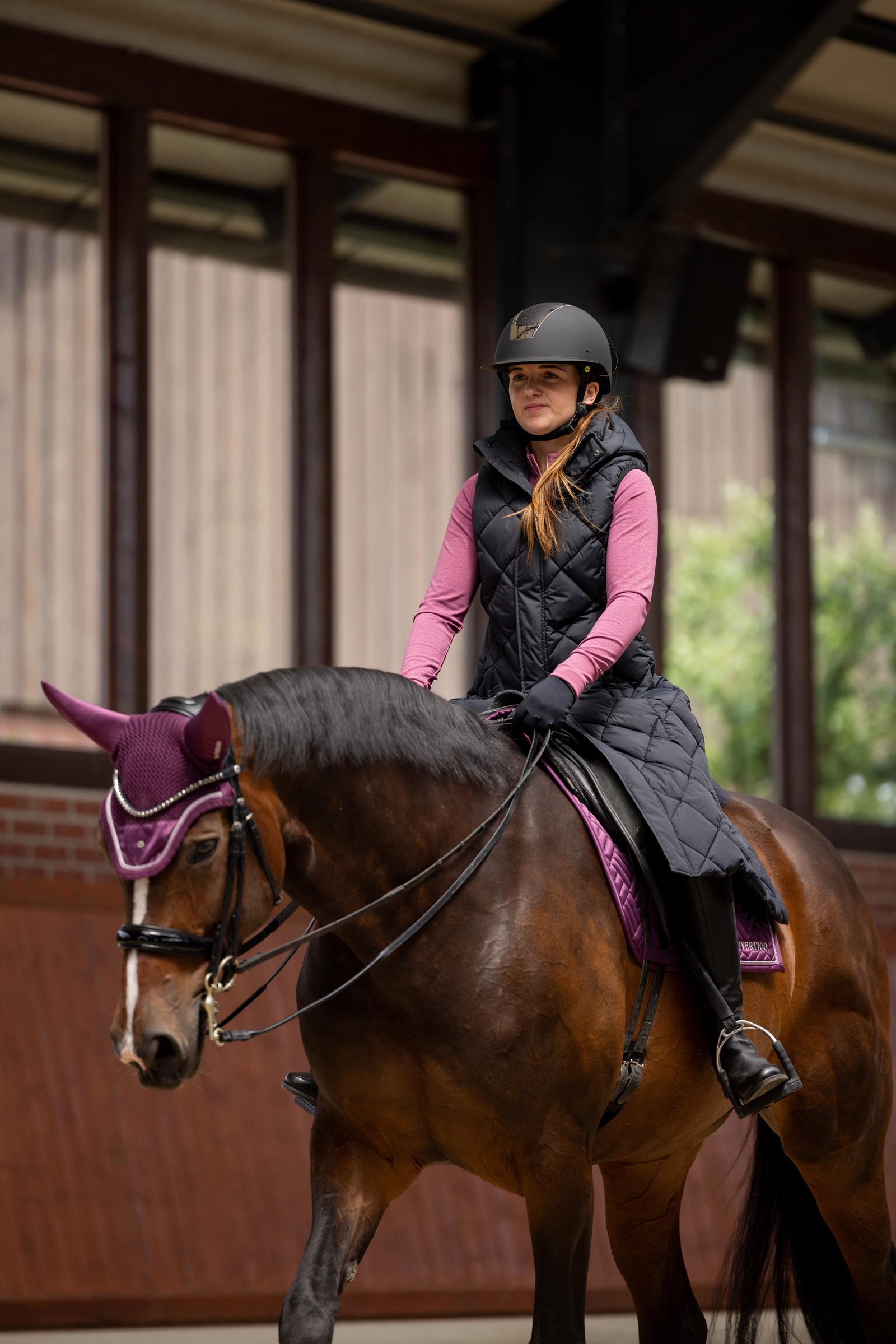 B Vertigo Gem Longue Doudoune d'&eacute;quitation sans manches rembourr&eacute;e 