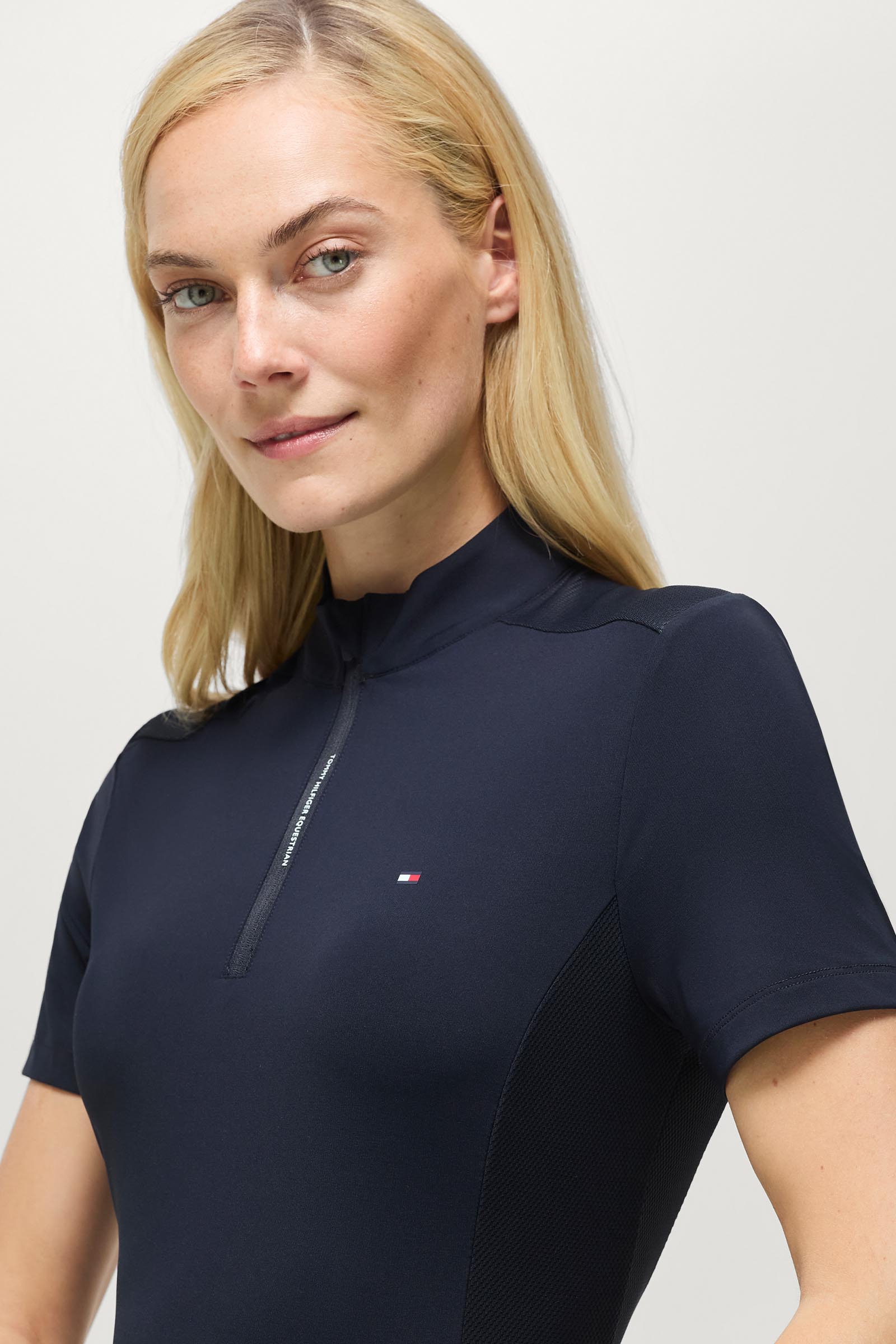 Tommy Hilfiger Equestrian Palma haut d&rsquo;entra&icirc;nement femme avec zip 1/4