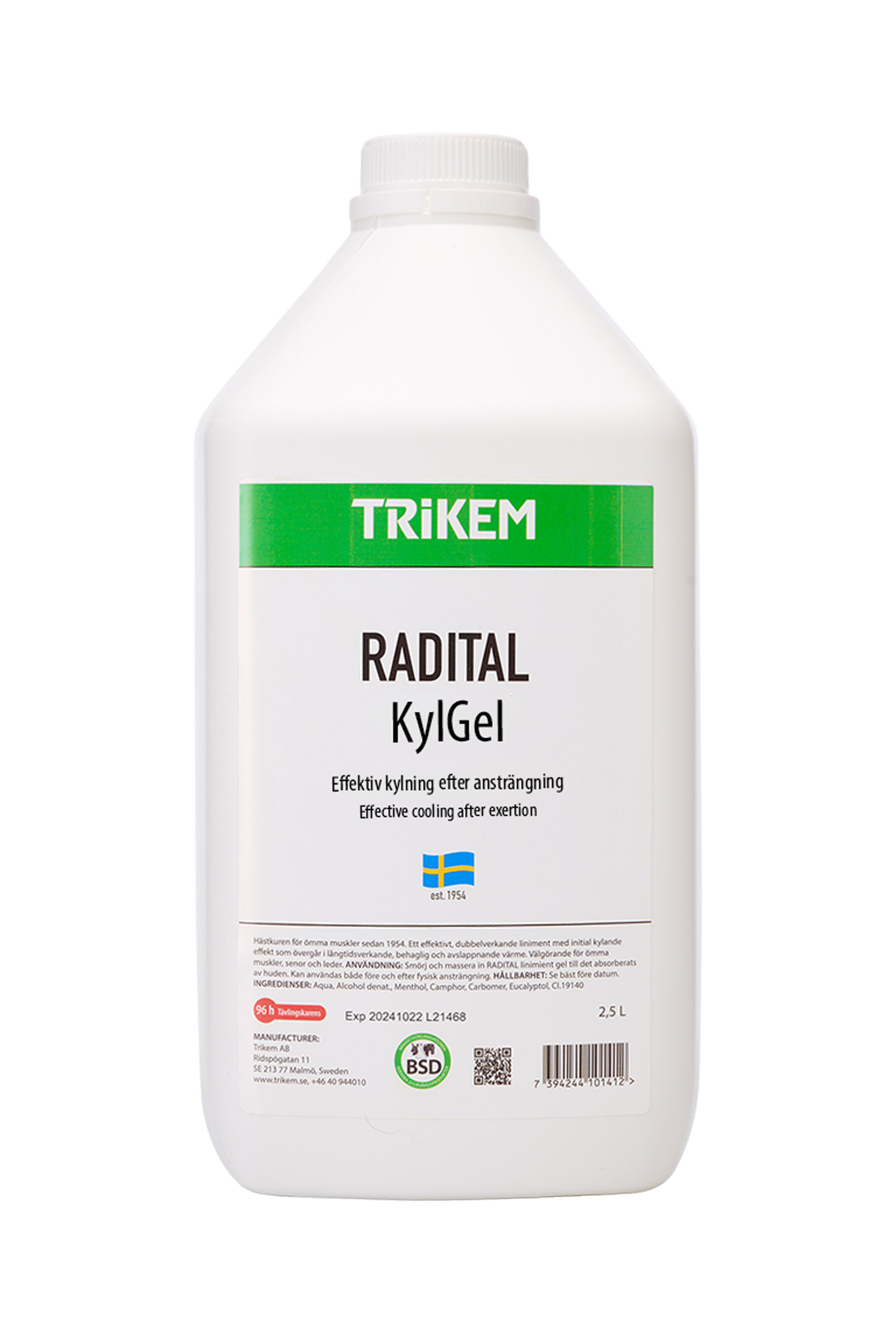 Trikem Radital gel rafra&icirc;chissant, 2,5 litres