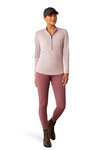 Ariat Breathe haut technique pour femme &agrave; manches longues avec 1/4 zip