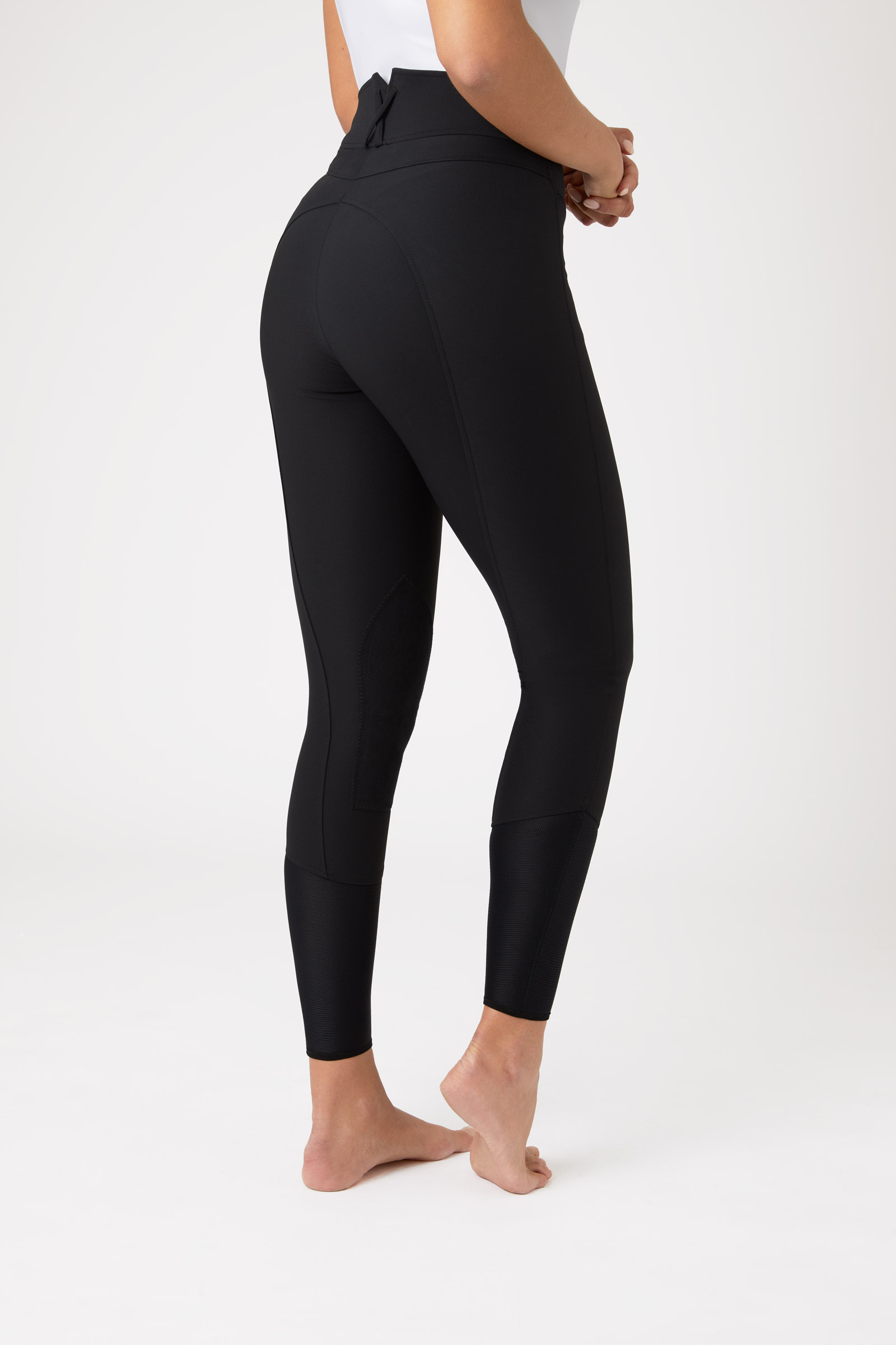 L&eacute;ger pantalon &agrave; basanes cuir extensible Horze Angelina, femme