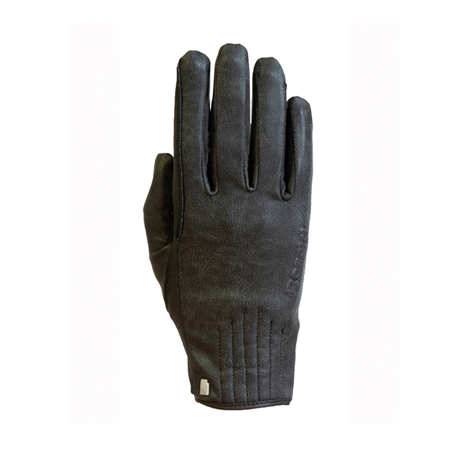 Stone-washed black Gants d'&eacute;quitation Roeckl WELS