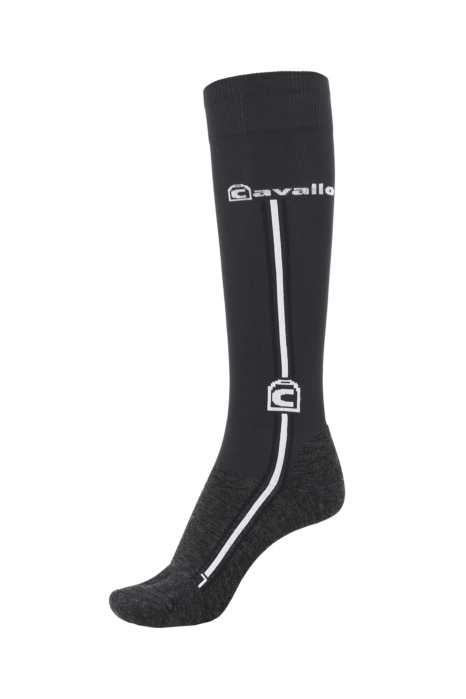 Graphite Dark grey Chaussettes d'équitation Cavallo CavalSamy X