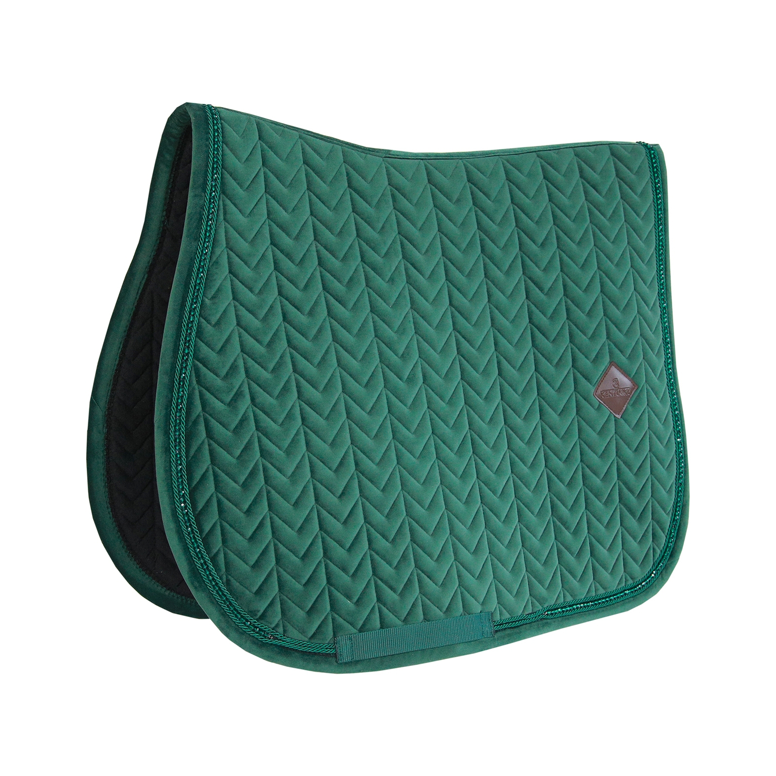 Green Kentucky Horsewear Velvet Pearls Tapis de selle mixte