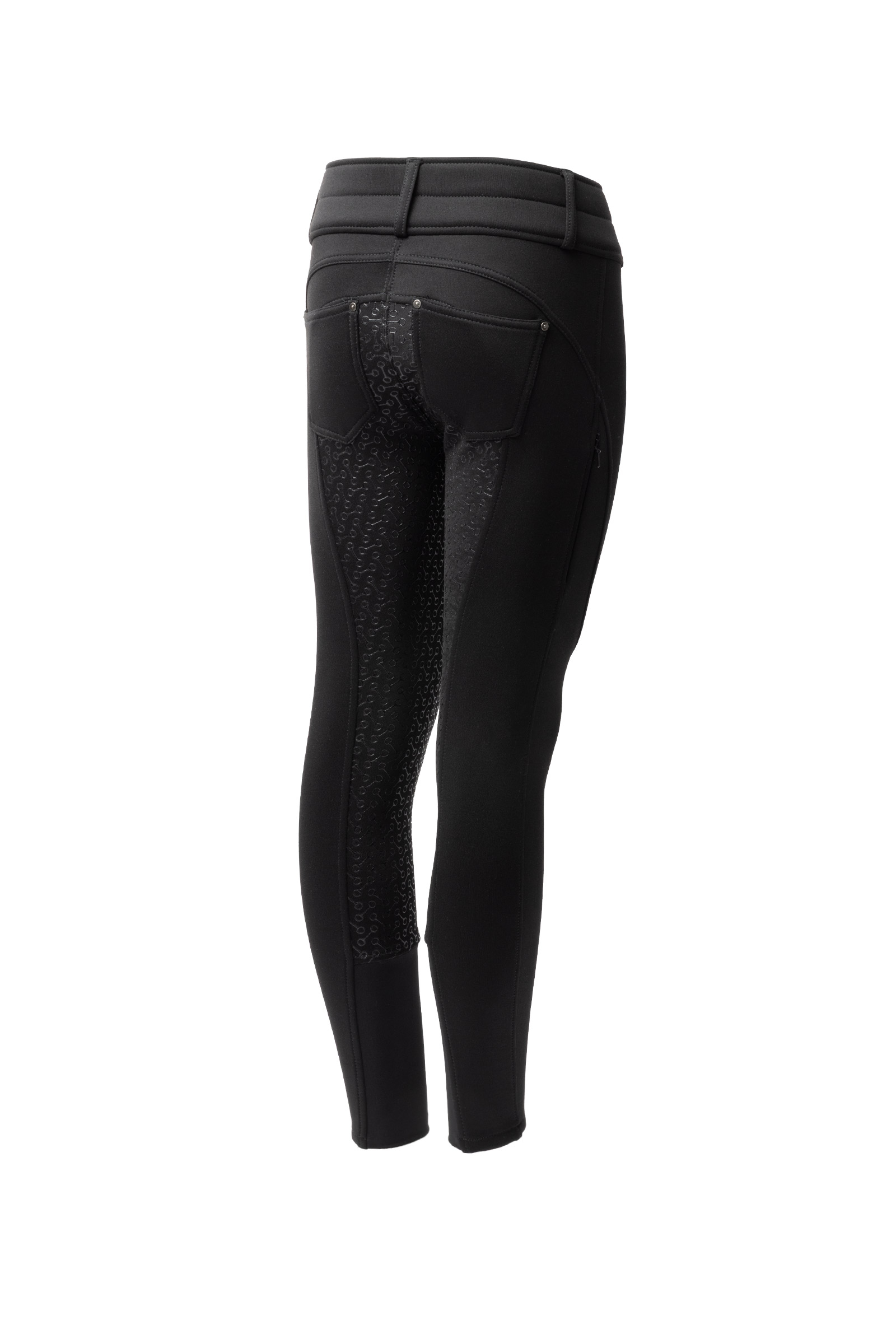 Black Horze Rhea pantalon d'équitation thermique à fond intégral  pour enfant avec poches arrière