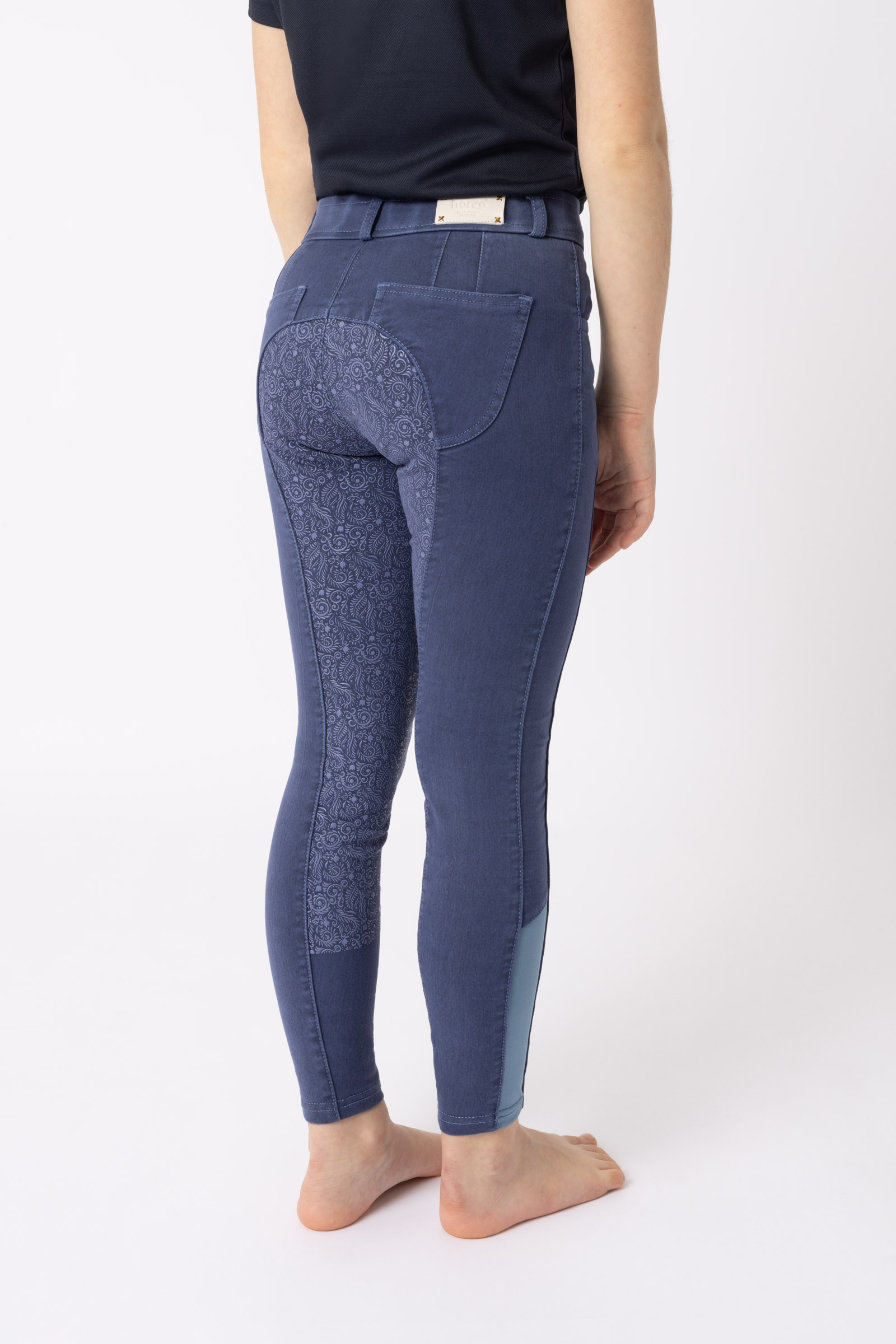 Pantalon d'&eacute;quitation fond int&eacute;gral grip Horze Suki, enfant