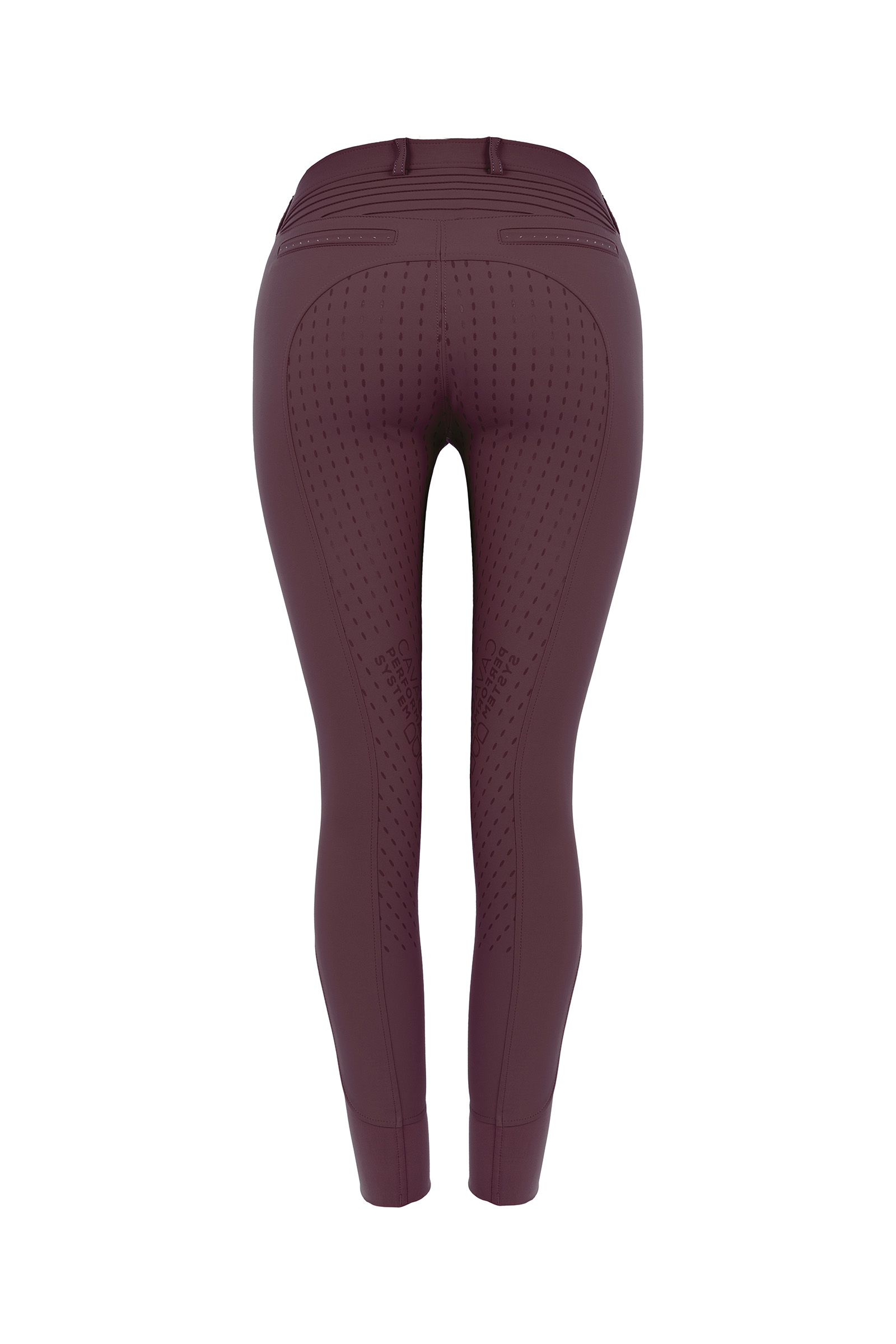 Wine Red Pantalon d'&eacute;quitation fond int&eacute;gral Cavallo CavalCalima Grip
