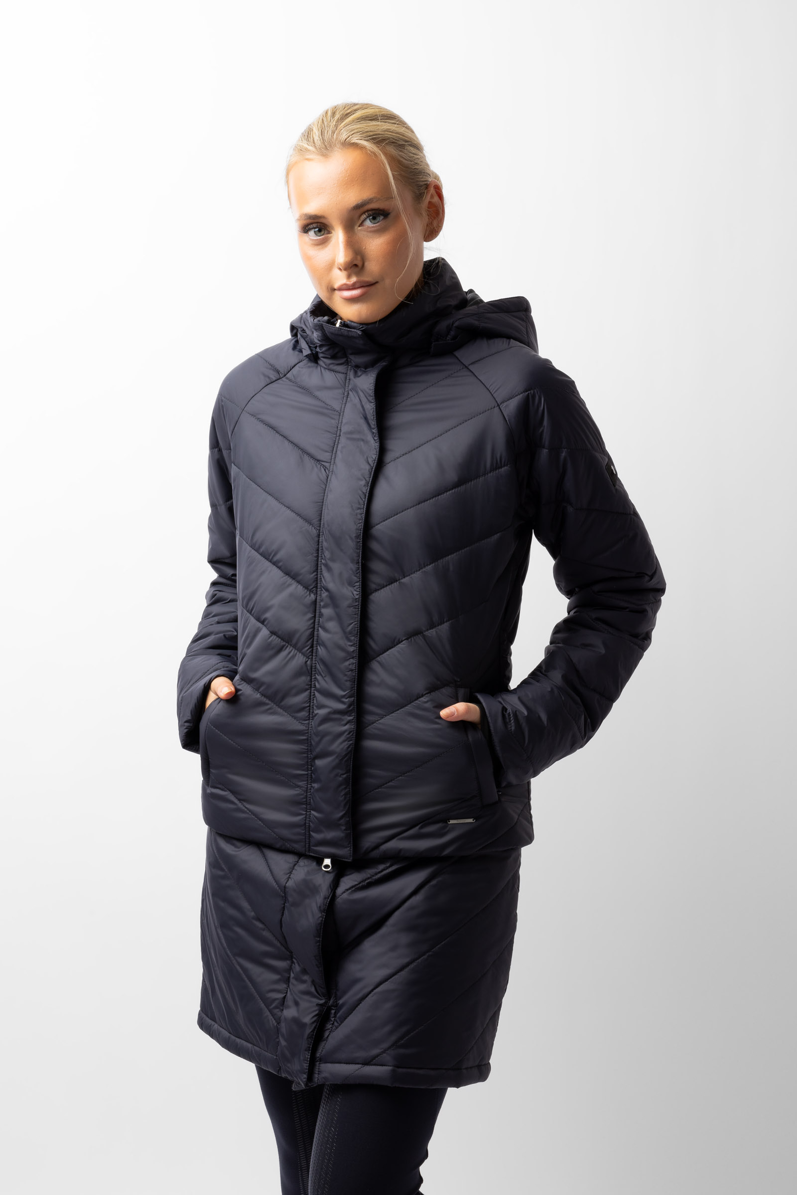 Parka doudoune Horze Aurora pour femme avec jupe amovible