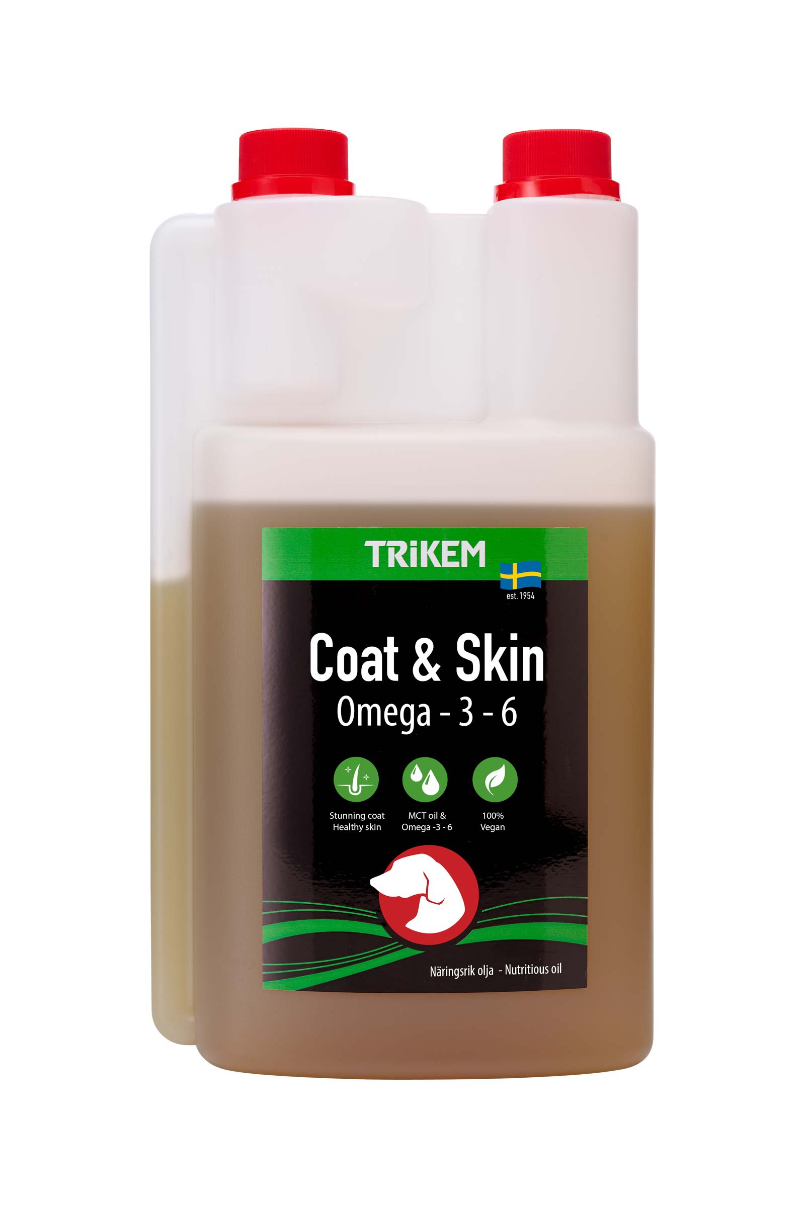 Trikem Coat & Skin huile compl&eacute;ment alimentaire pour chiens, 500 ml