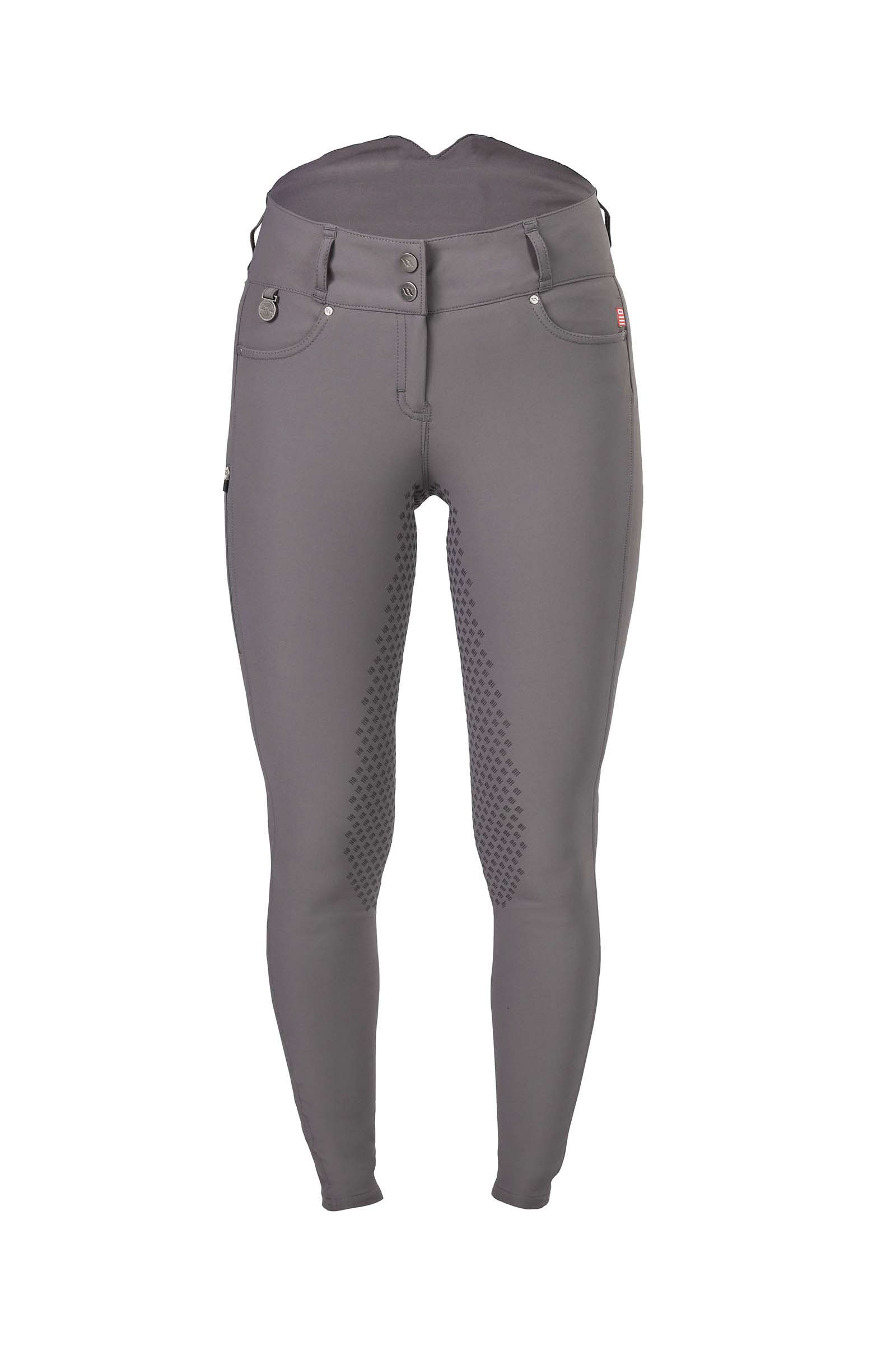 Grey Pantalon d'équitation Fond intégral Grip Back on Track Julia pour femme