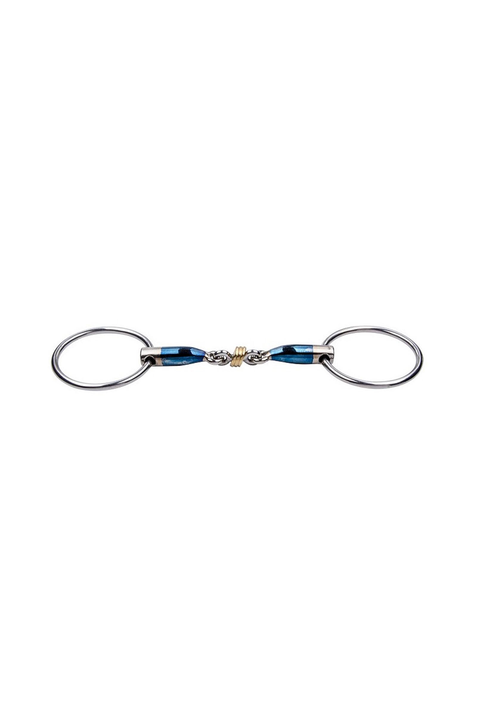 Mors Trust Equestrian Chantilly Acier Bleu Salivant Anneau Cuivre