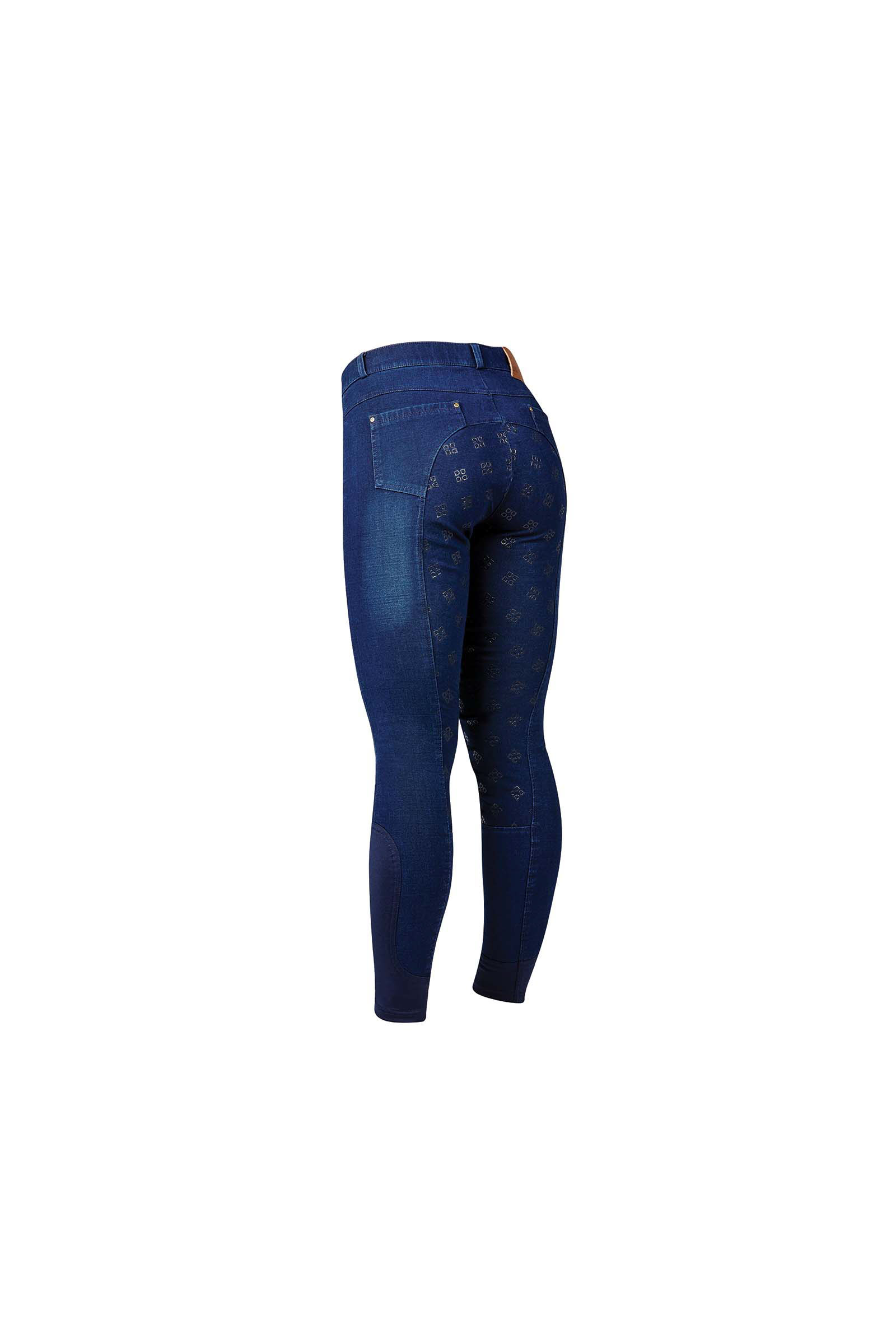 Pantalon d'&eacute;quitation Dublin Shona denim imprim&eacute; silicone sur tout le fond, femme