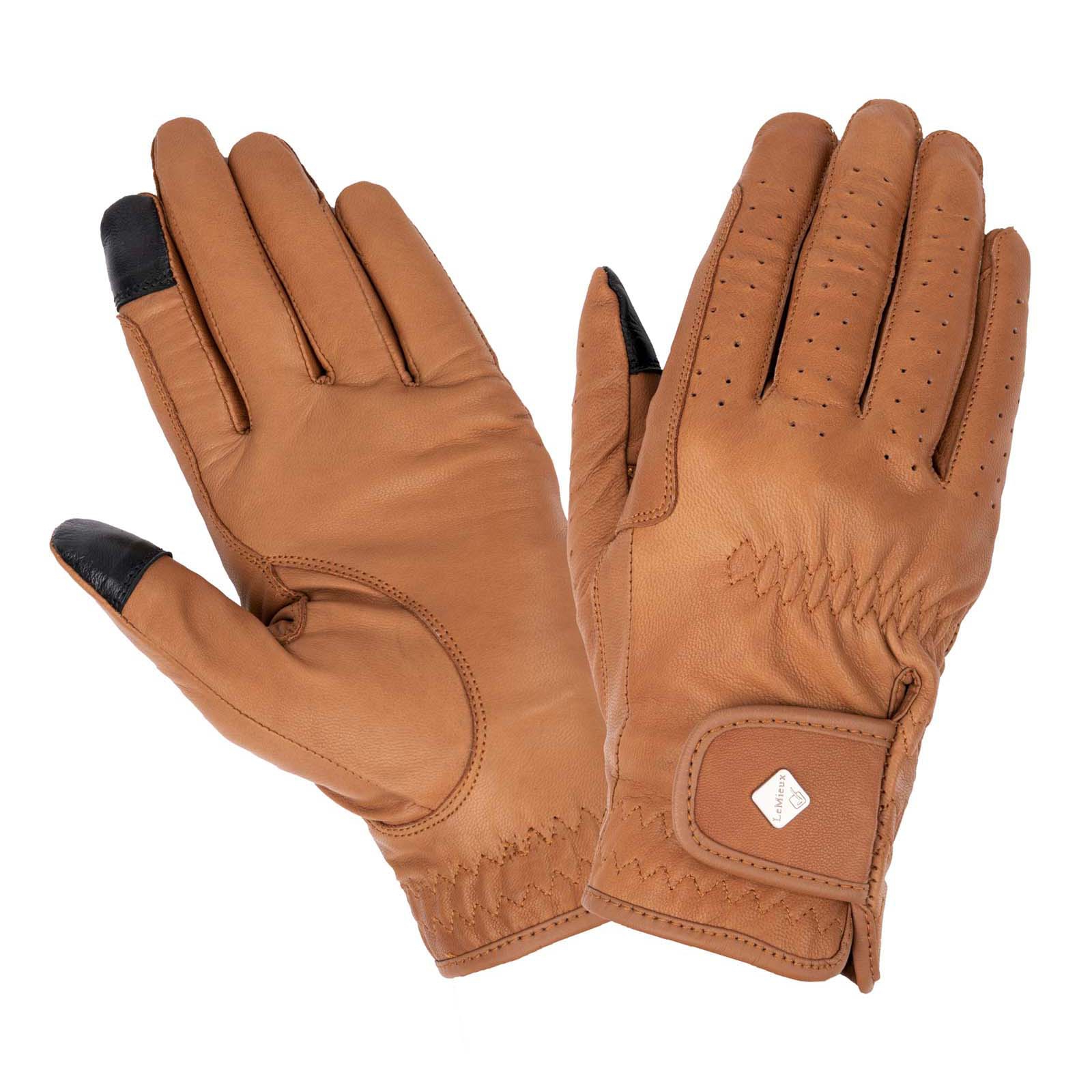 Turkish coffee  Gants en cuir classiques LeMieux Pro Touch