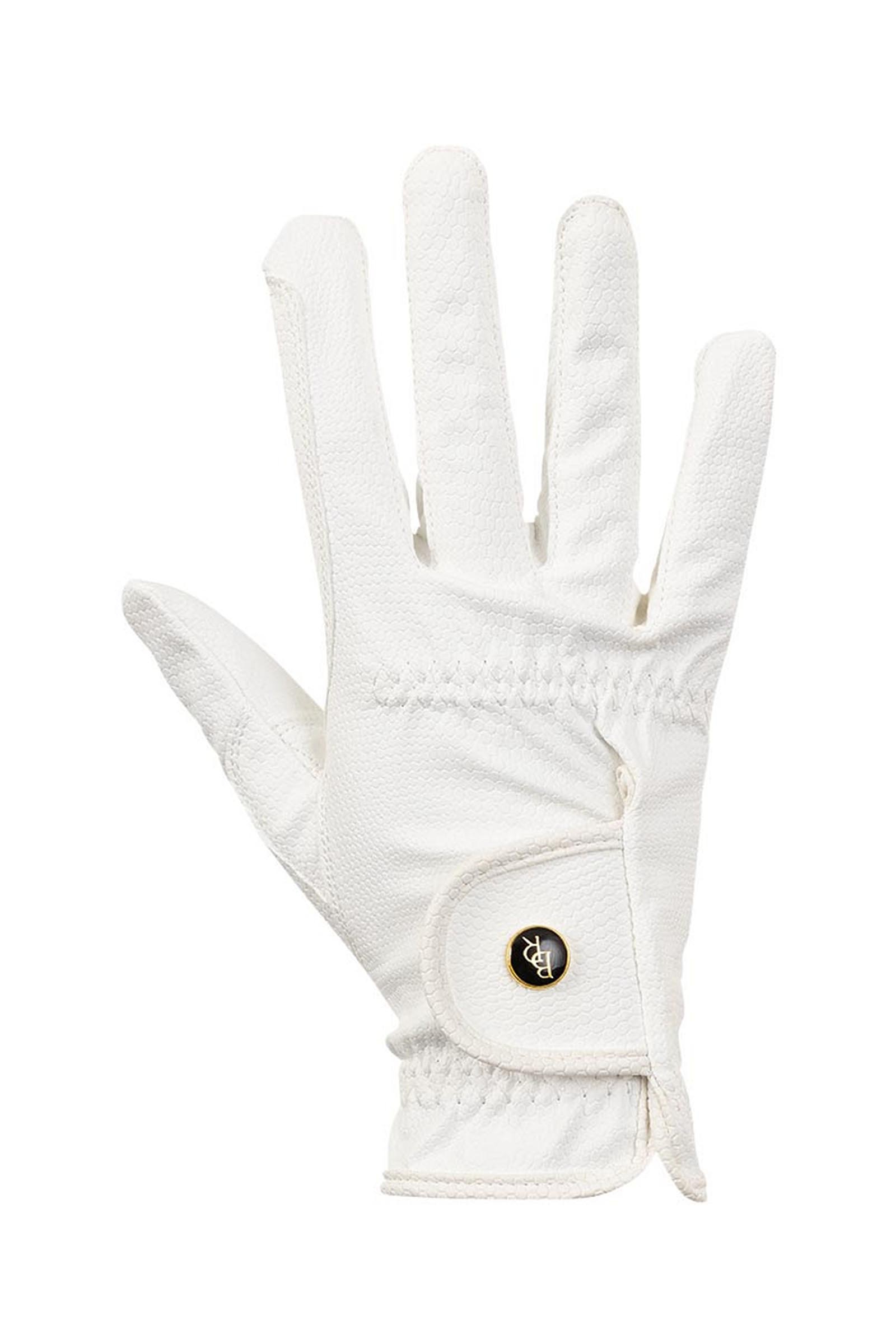 White BR Grip Pro gants d’équitation
