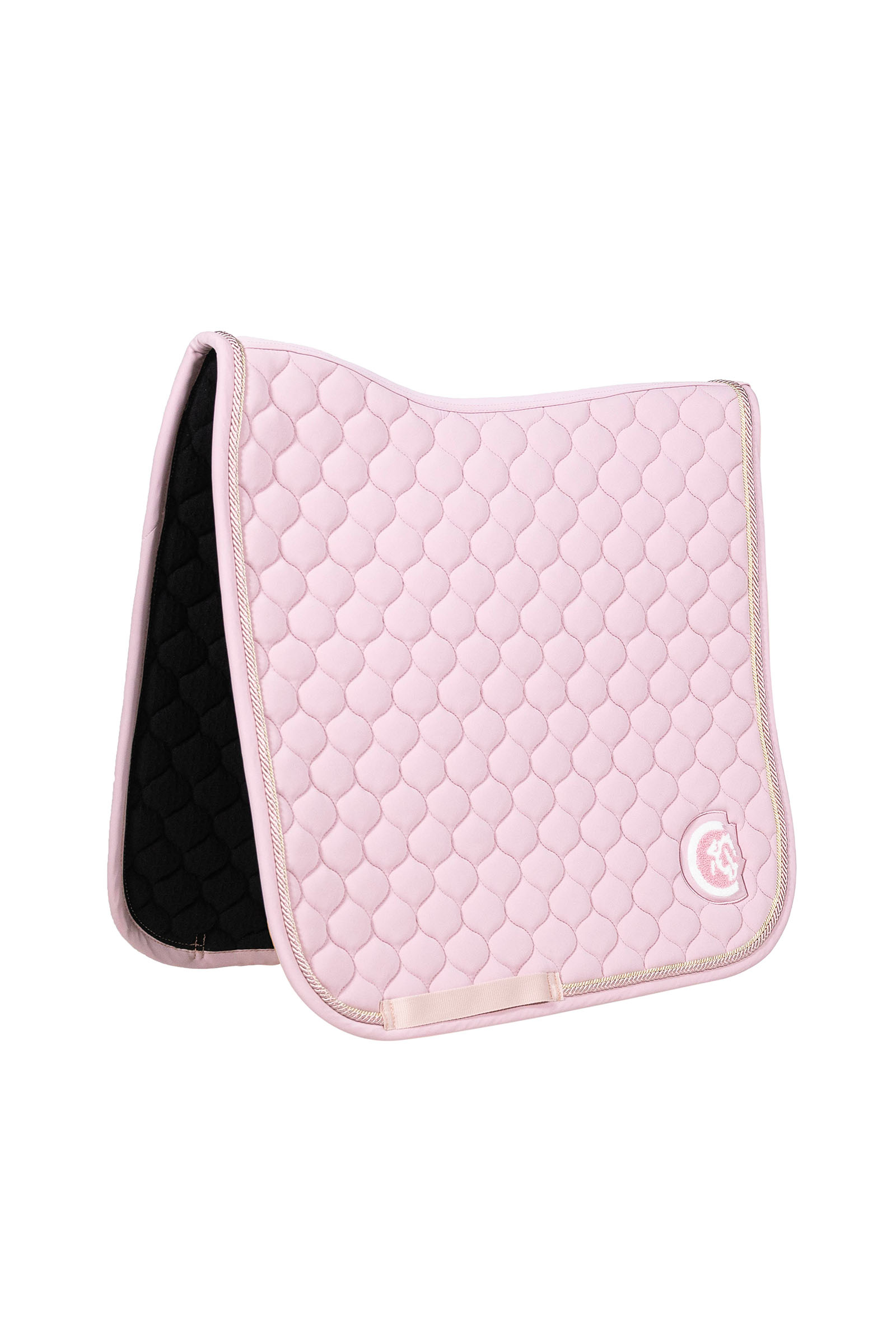 light rose Kentucky Horsewear tapis de selle de dressage onion quilt 3D logo