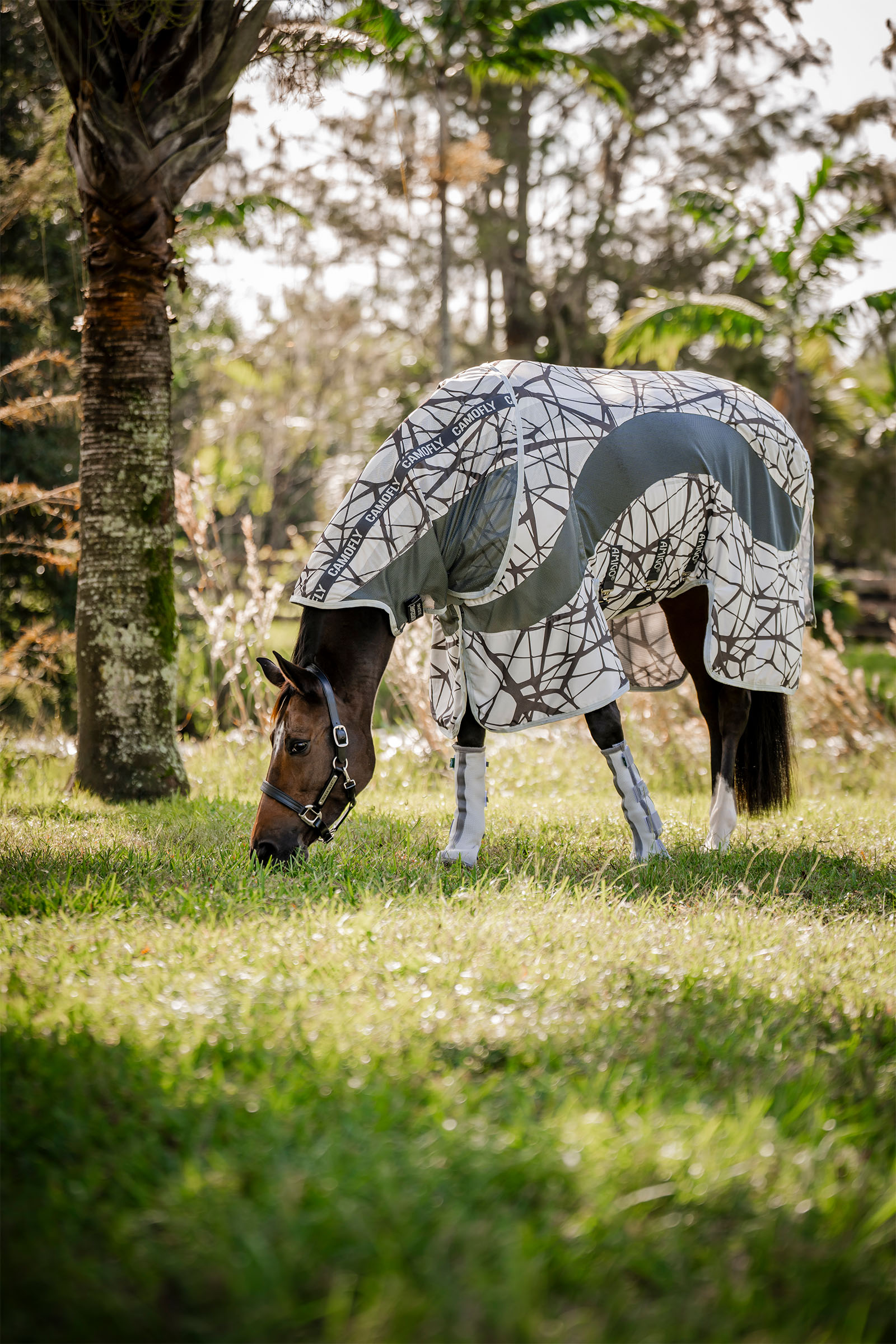 Horseware Amigo CamoFly couverture anti-mouches avec partie de cou amovible