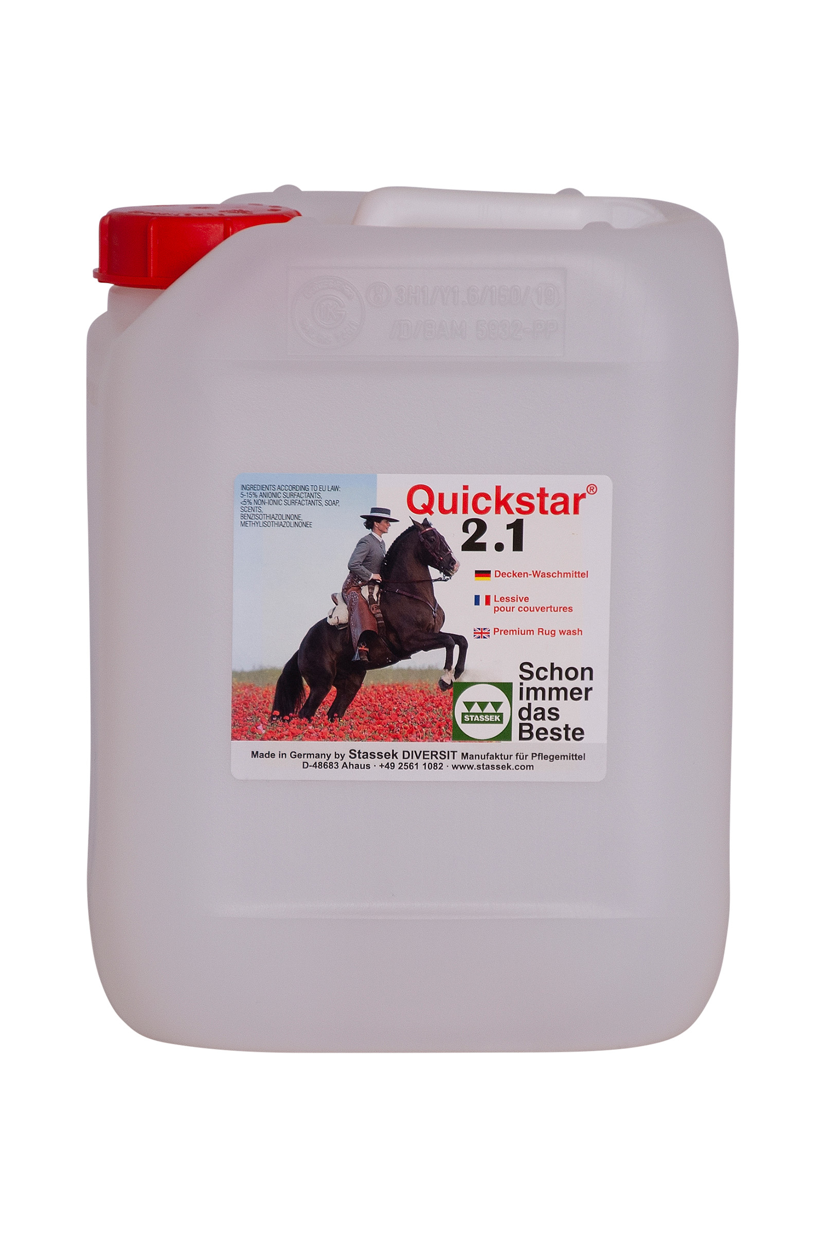 Lessive Premium Stassek Quickstar 2.1 pour les couvertures, 2 litres