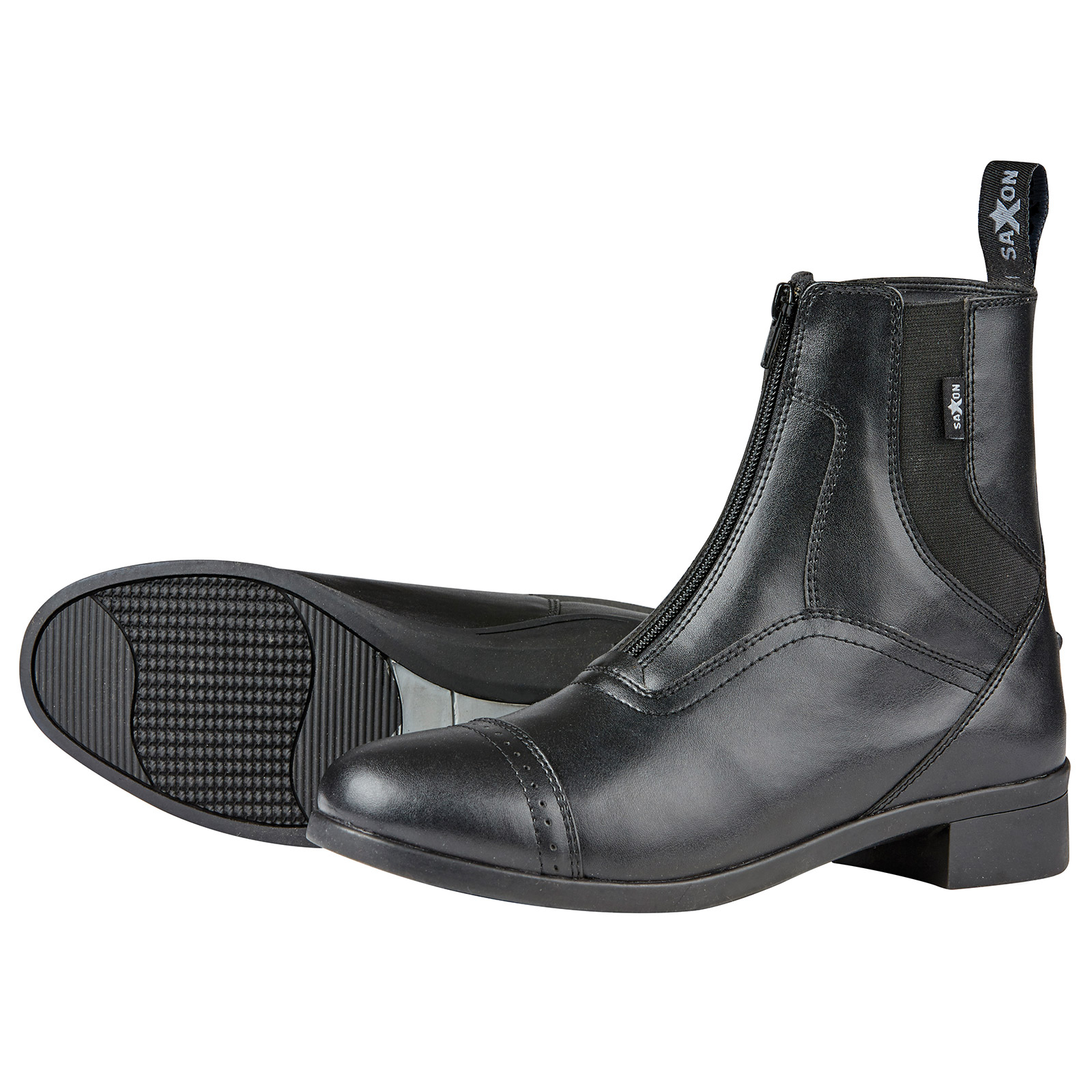 Bottines d'équitation avec fermeture à glissière Saxon Syntovia