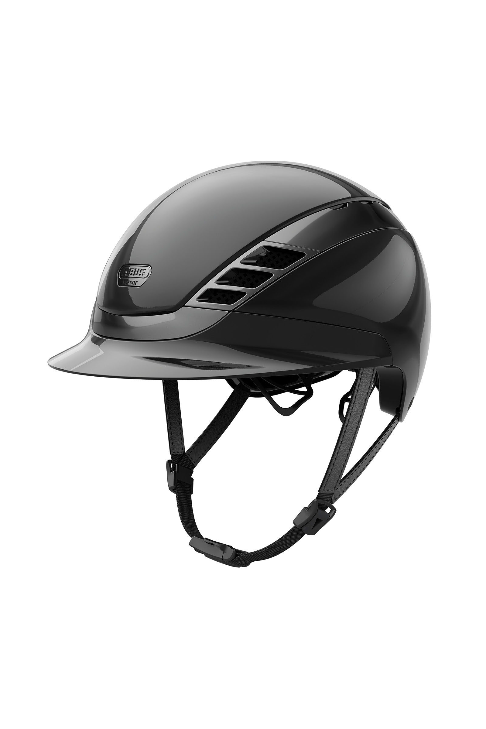 Black/Shiny Abus Pikeur AirLuxe Chrome Casque d'équitation
