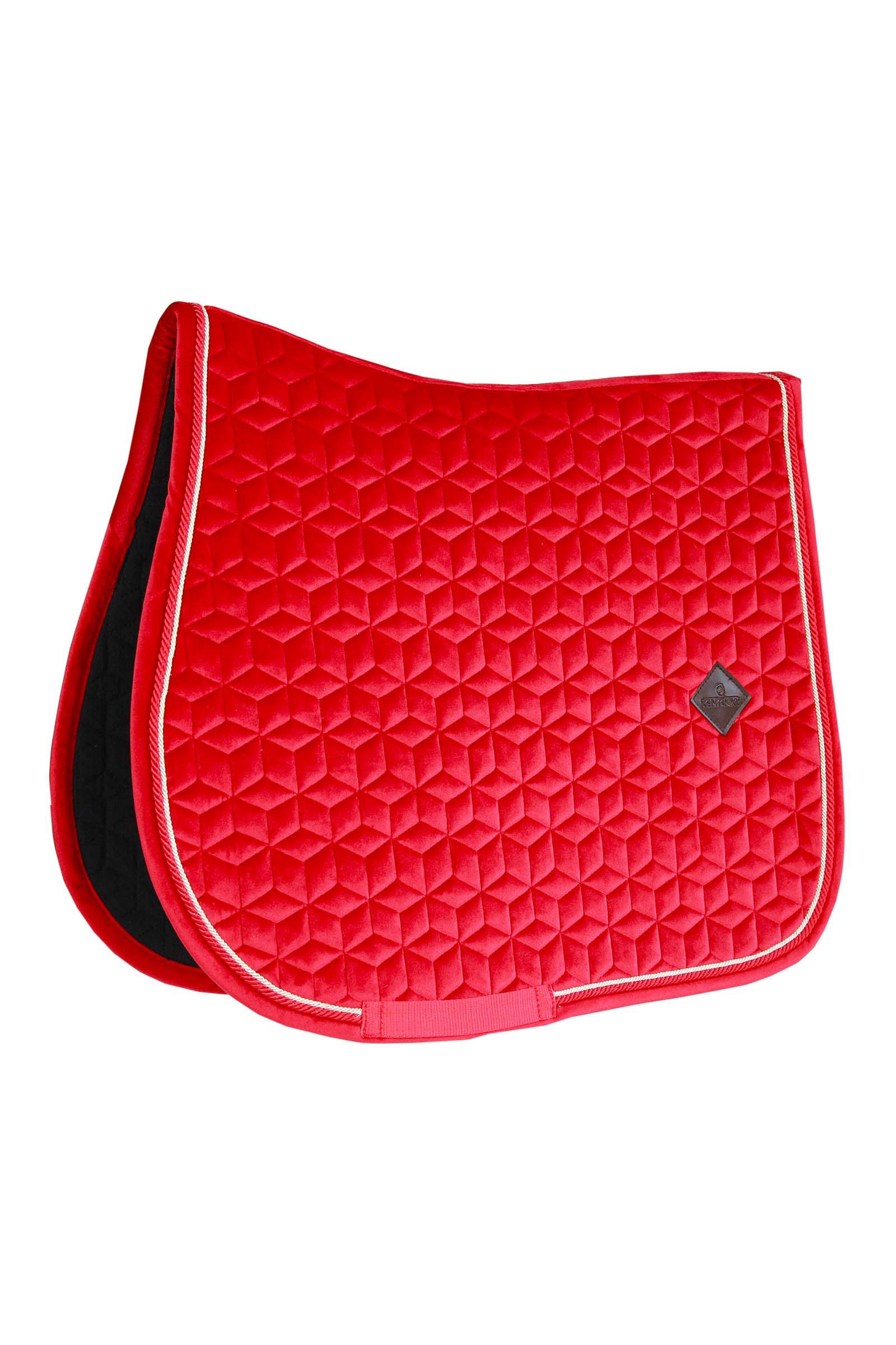 Red Kentucky Horsewear Velvet Tapis de selle de saut