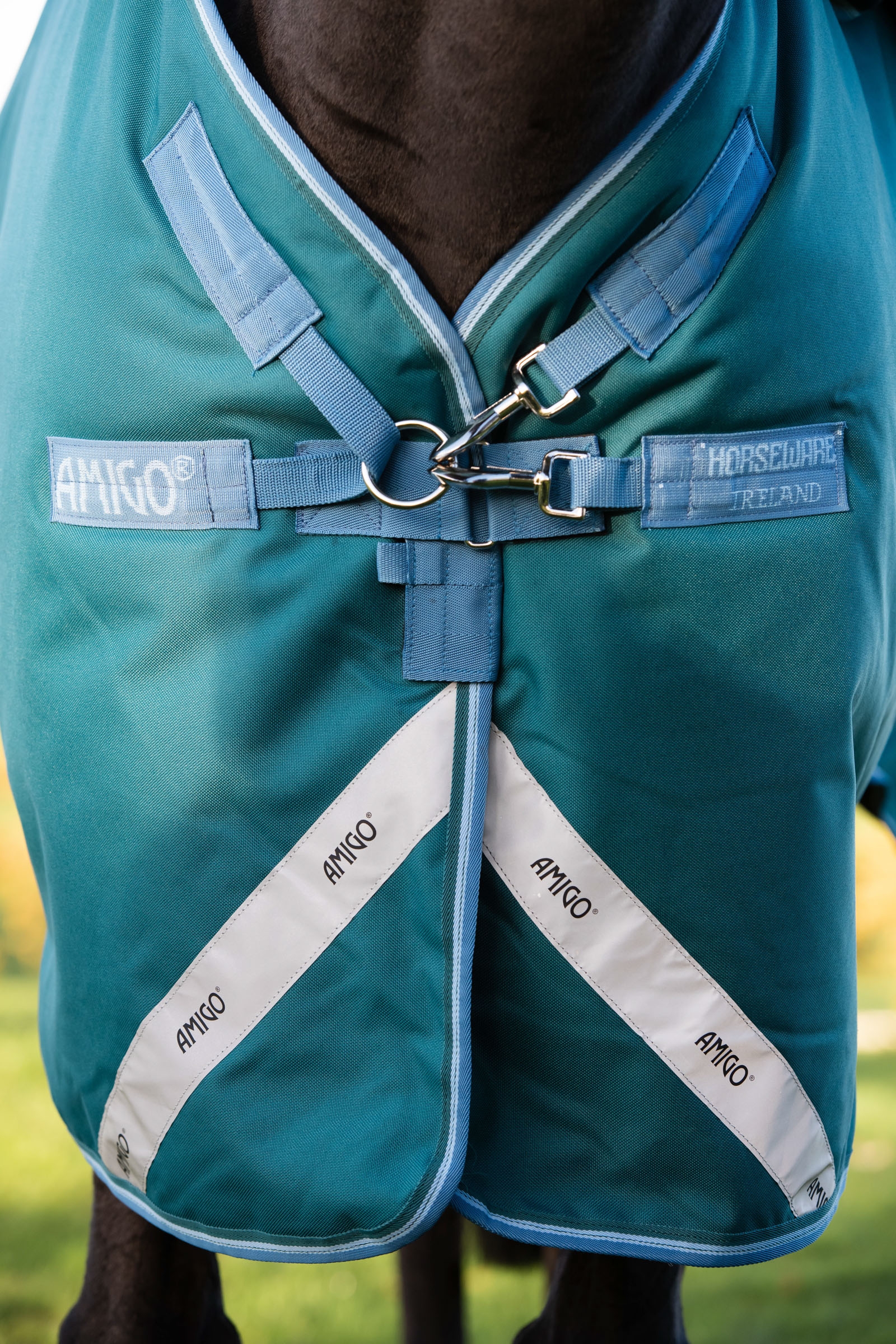 Horseware Amigo Bravo 12 Plus couverture d'ext&eacute;rieur avec cou amovible, 400g