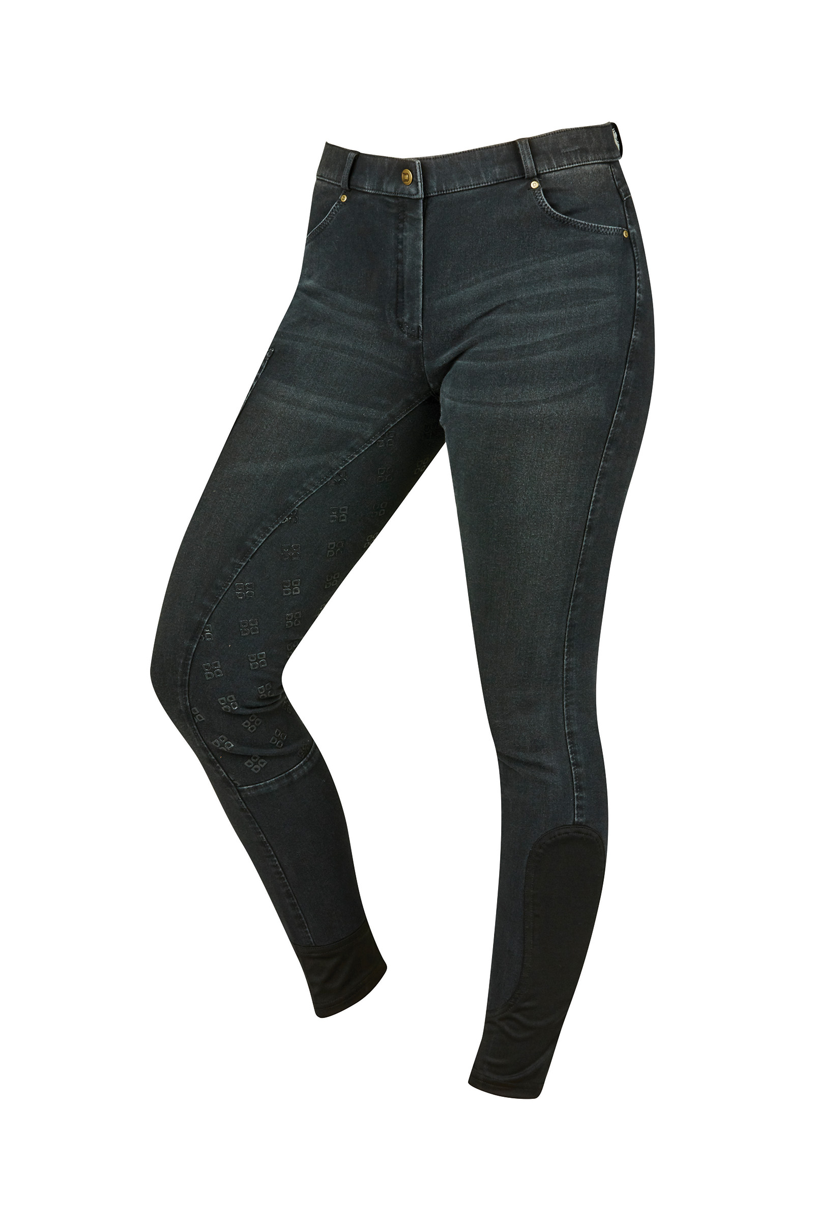 Pantalon d'&eacute;quitation Dublin Shona denim imprim&eacute; silicone sur tout le fond, femme