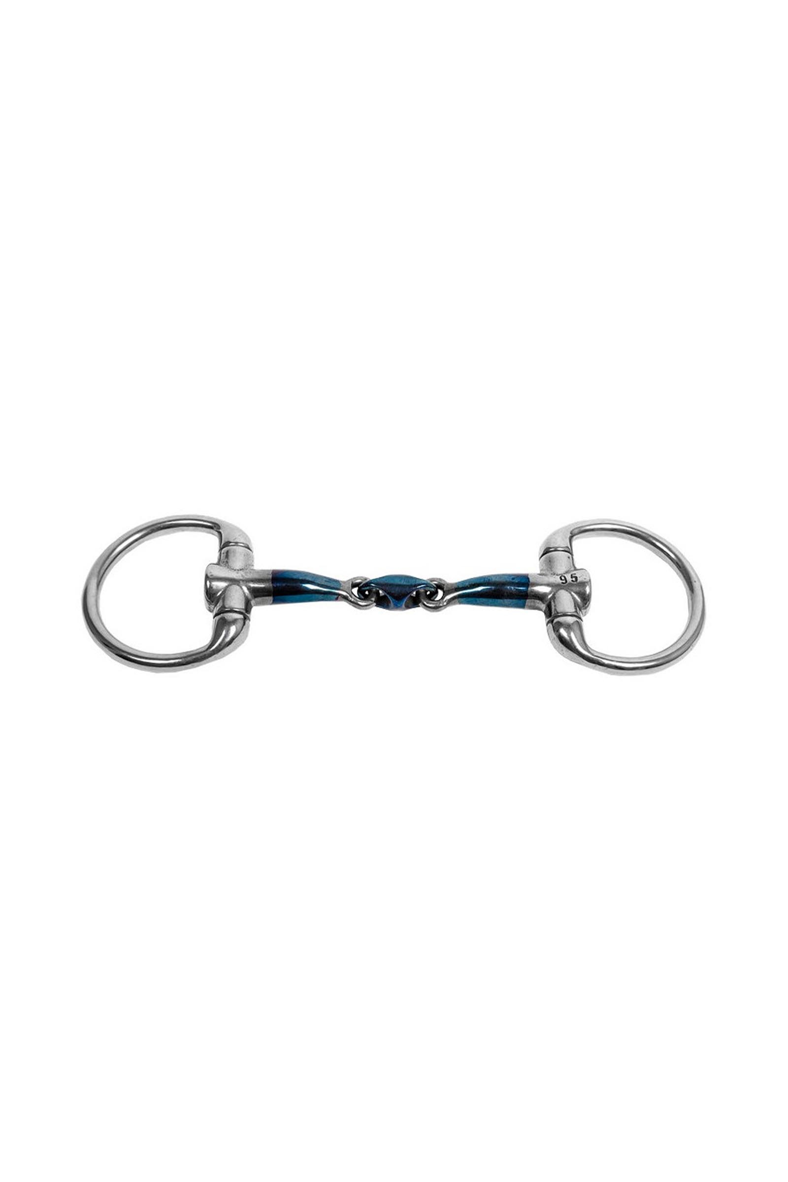 Mors Trust Equestrian Acier Doux Bleu Salivant Olives Double Brisure Poney