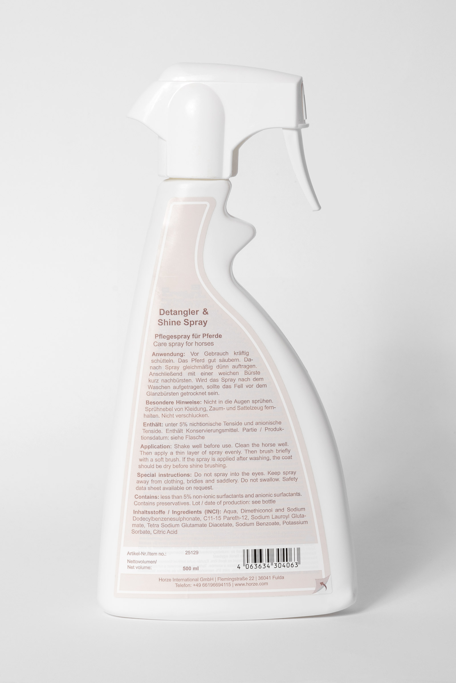 Spray démêlant et brillance Horze, 500 ml