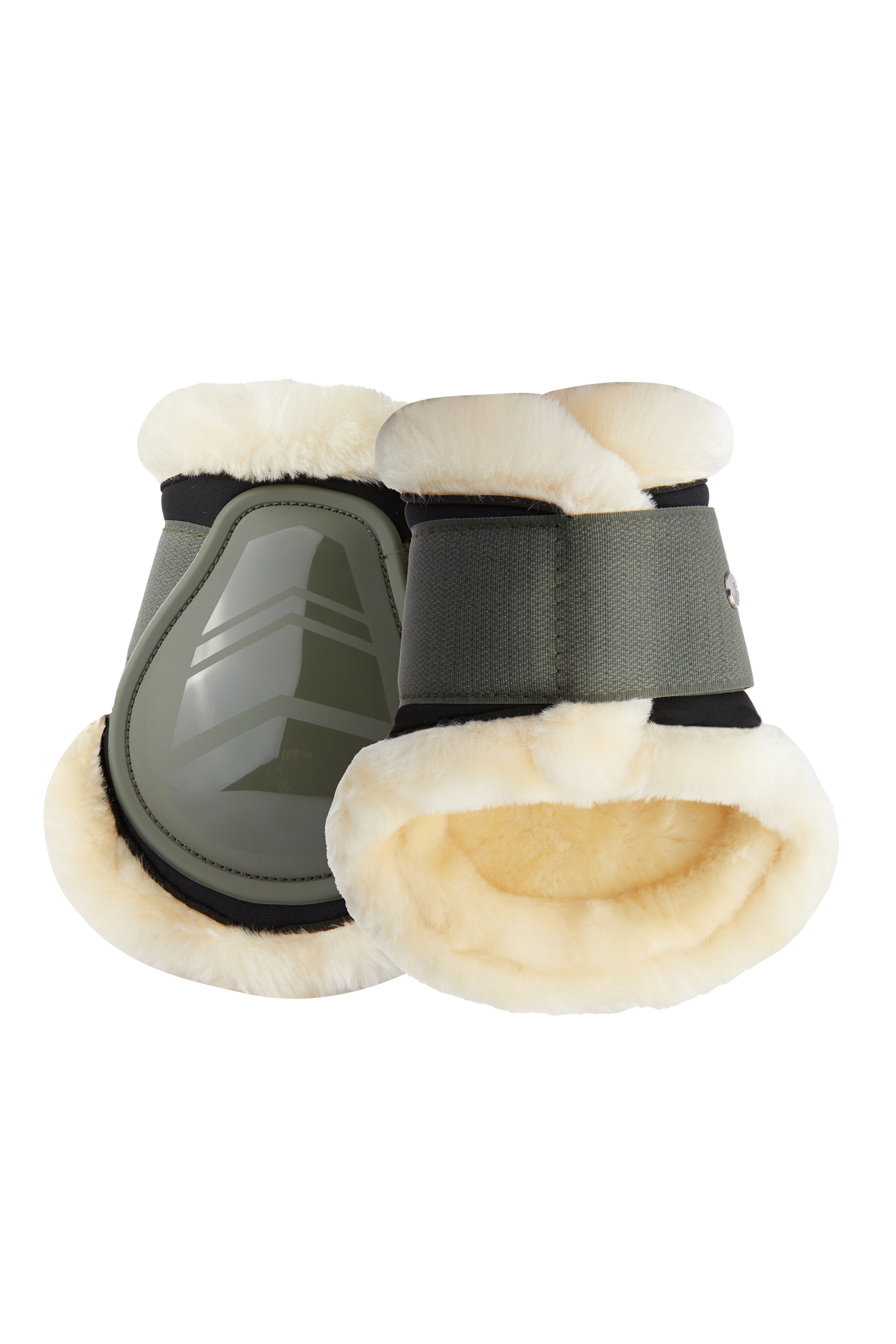 Vert kaki beetle Gu&ecirc;tres prot&egrave;ge-boulets Horze Caliber avec doublure imitation fourrure