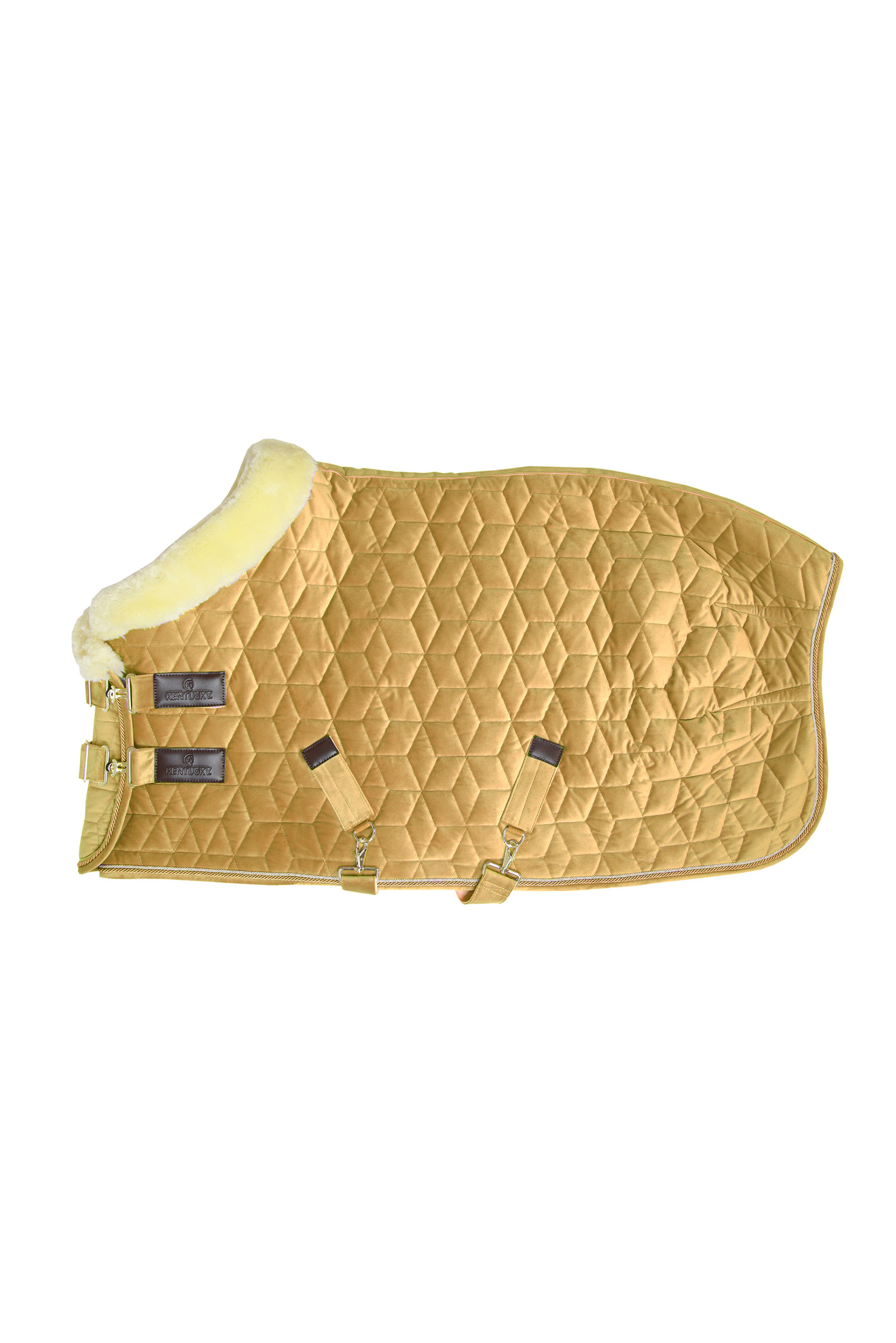 Mustard Gold Kentucky Horsewear Couverture de présentation Velvet poney, 160g