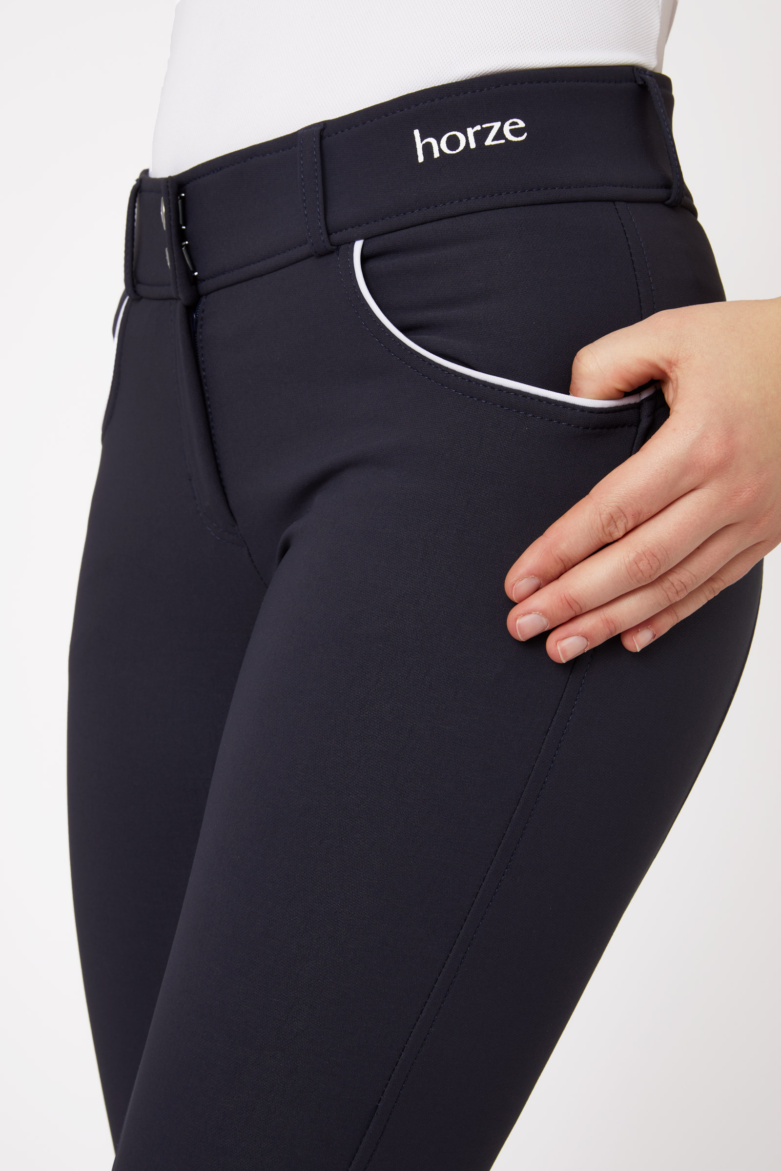Horze Nordic Performance pantalon d’équitation femme à fond intégral en silicone, UPF 50+